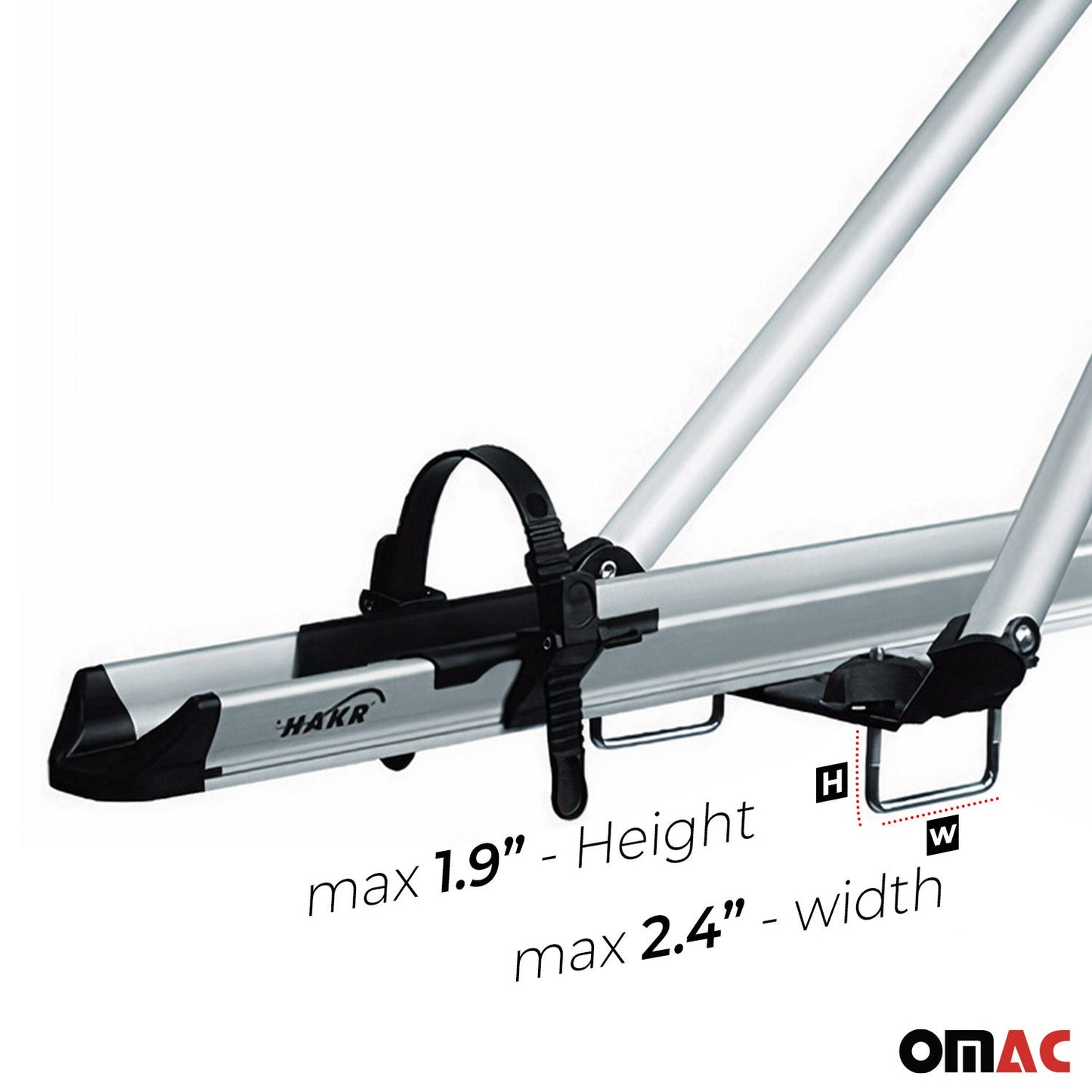 2x Fahrradträger Dachfahrradträger bis 17kg Aluminium Silber Fahrradhalter OMAC DE