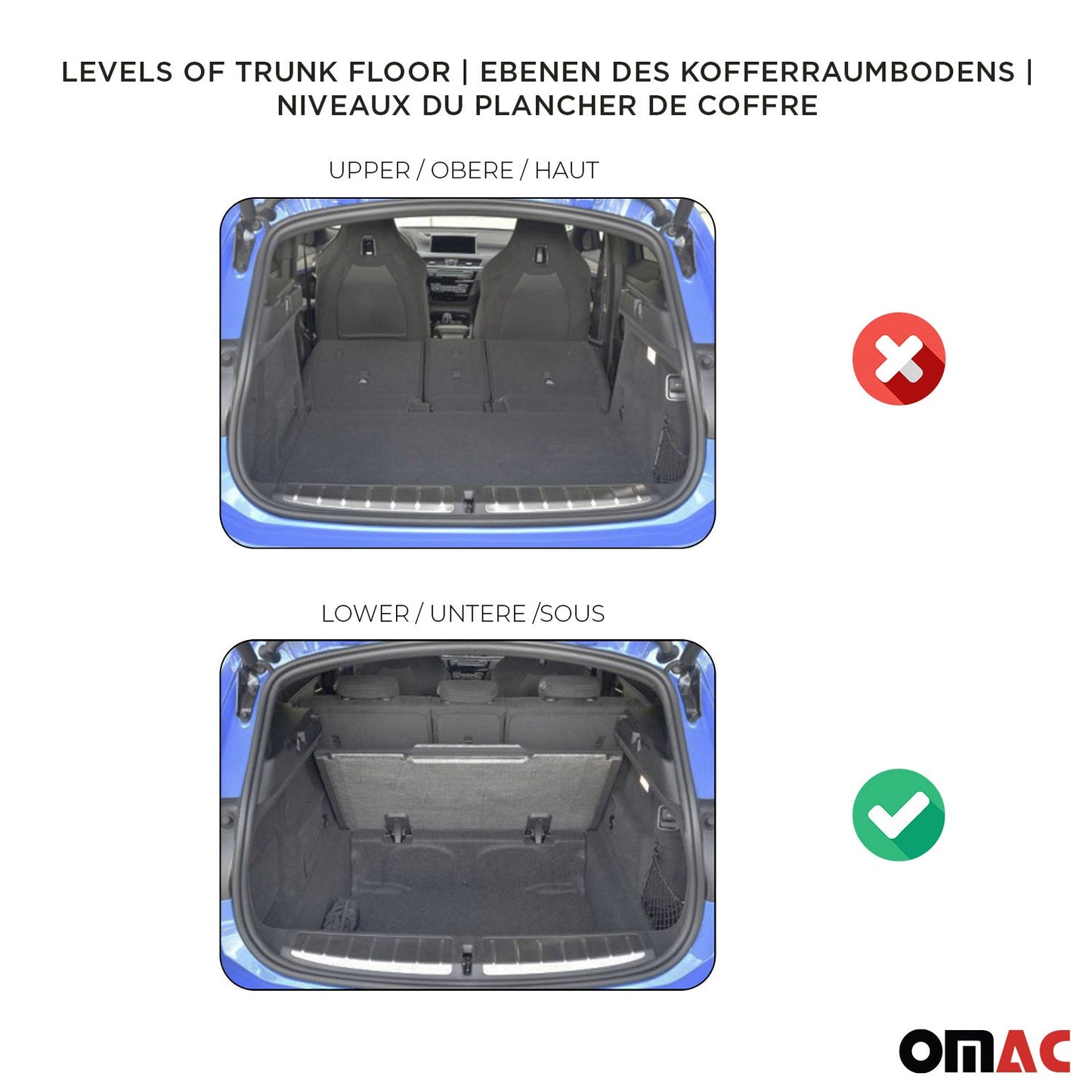 OMAC Gummi Kofferraumwanne für Ford Fiesta MK 5Tür 2017-2024 TPE Schwarz OMAC DE