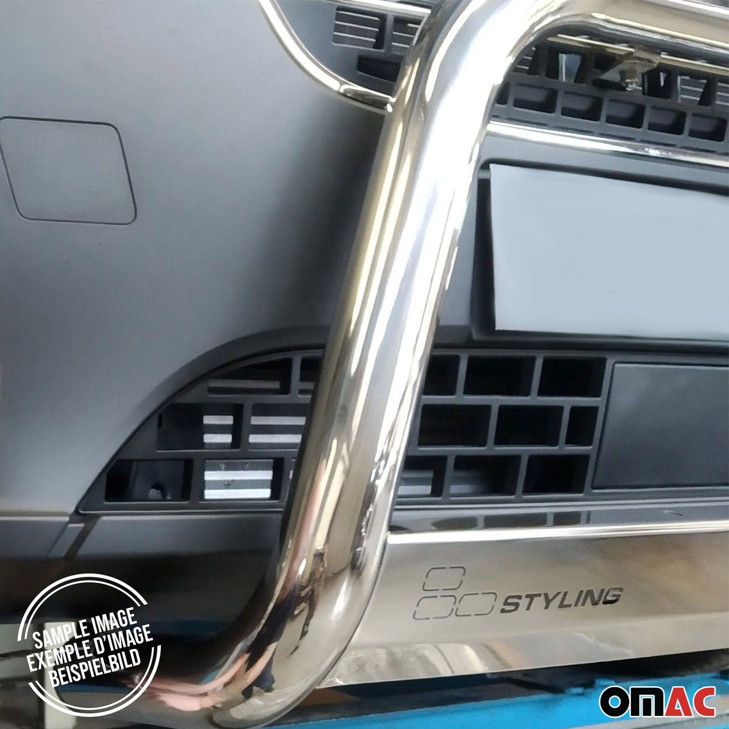 Frontbügel Frontschutzbügel für Toyota Hilux 2021-2025 Silber Schutz ø63mm Stahl OMAC DE