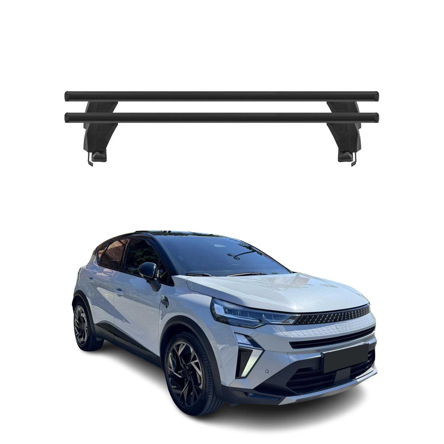 Menabo Dachträger Grundträger für Renault Symbioz 2024-2025 Alu Schwarz 2tlg OMAC DE