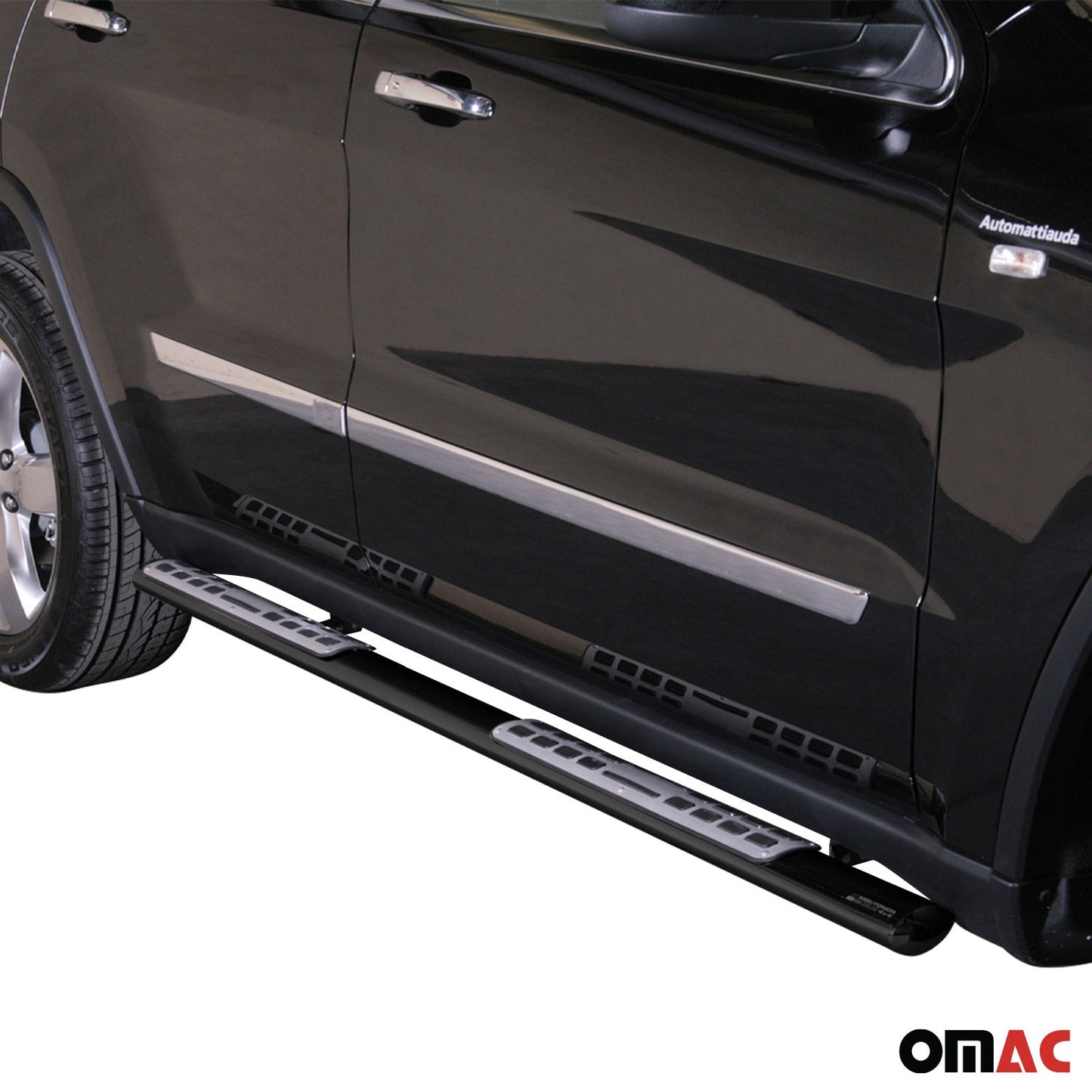 Stahl Seitenschweller Schwellerrohre für Jeep Grand Cherokee 2010-2013 Schwarz OMAC DE