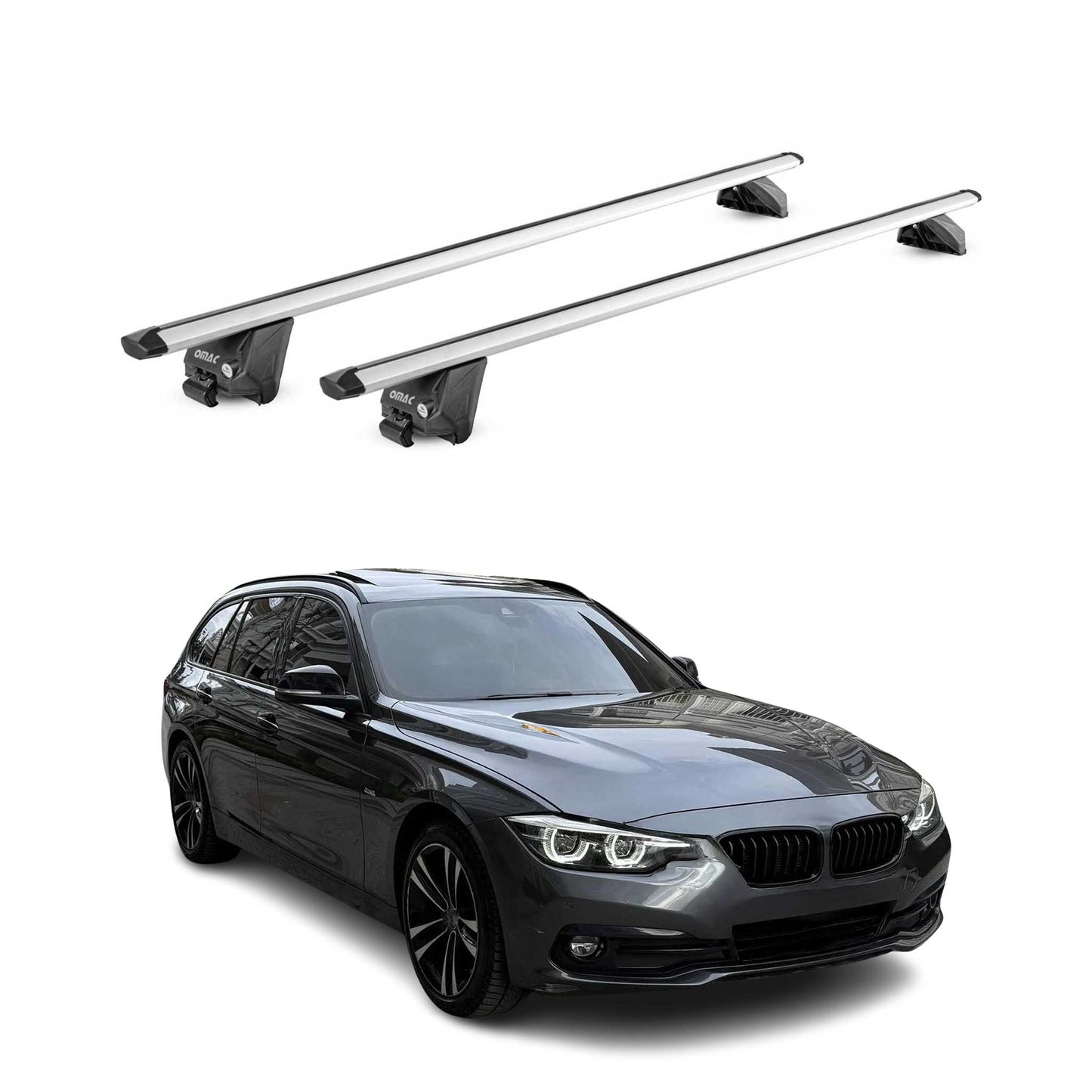 Dachträger Grundtäger für BMW 3er Touring F31 G21 2012-2025 100kg Alu Silber ABE OMAC DE