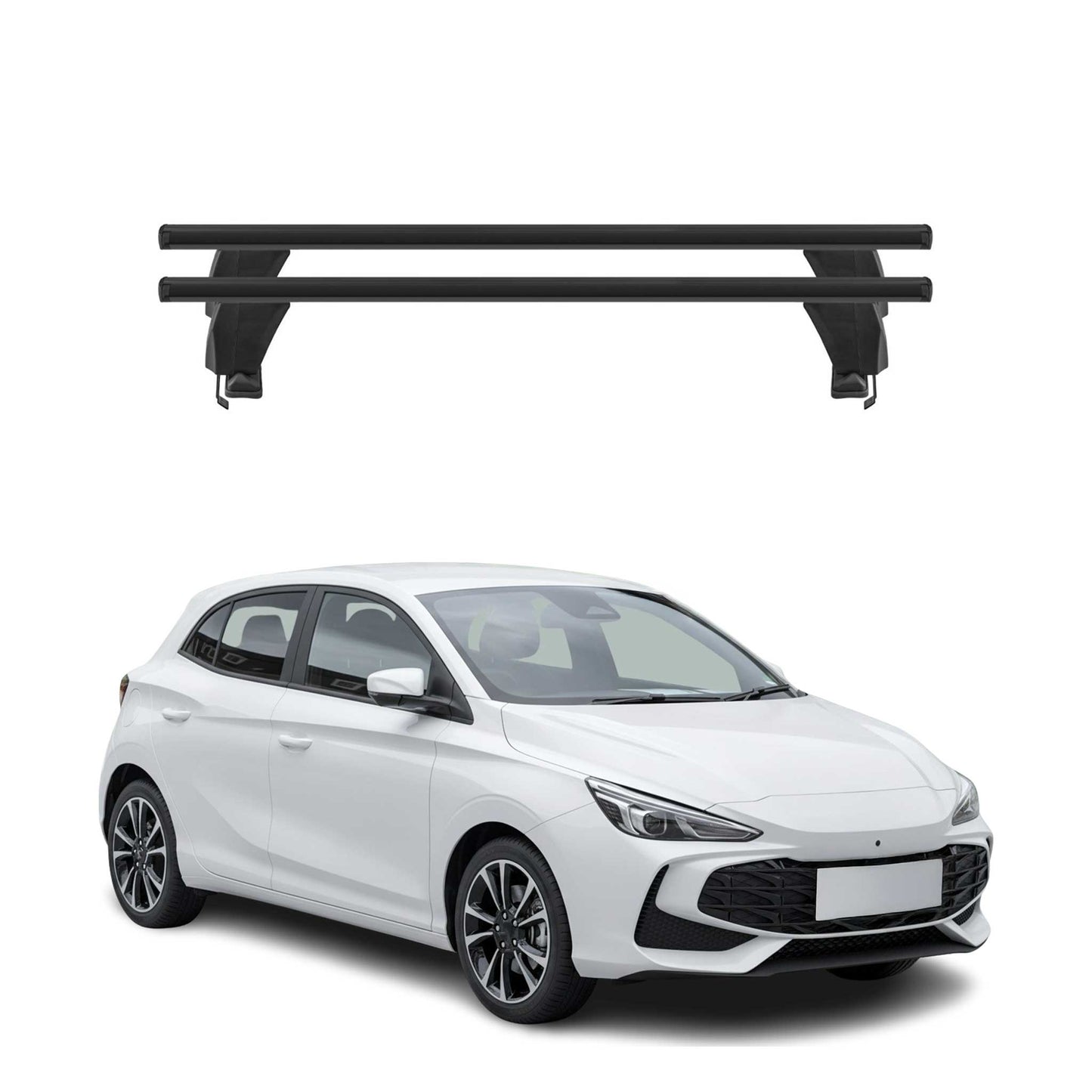 Menabo Dachträger Grundträger für MG MG3 2024-2025 Alu Schwarz 2tlg OMAC DE