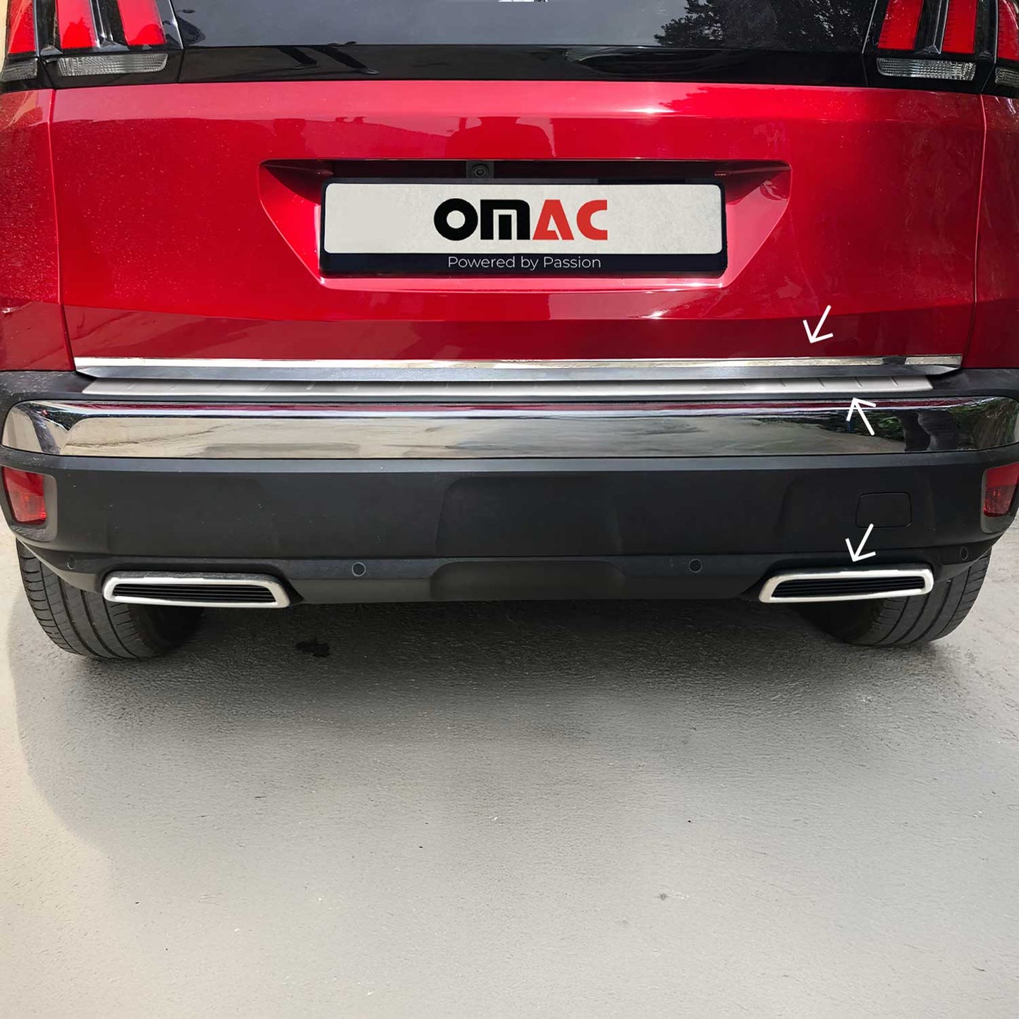 Ladekantenschutz Kofferraum&Auspuffrahmen Leiste für Peugeot 3008 2016-2024 Satz OMAC DE