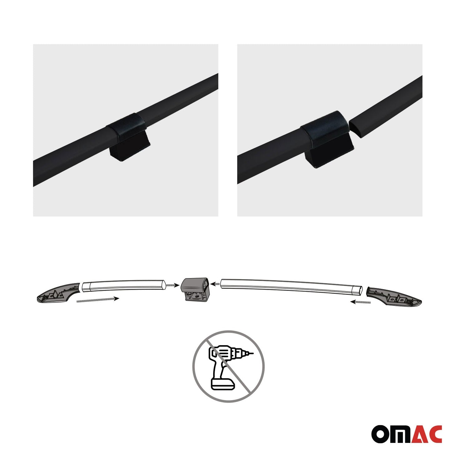 2006-2025 Fiat Ducato III Dachträger Gepäckträgern H2 & L4 Langer Alu Schwarz OMAC DE