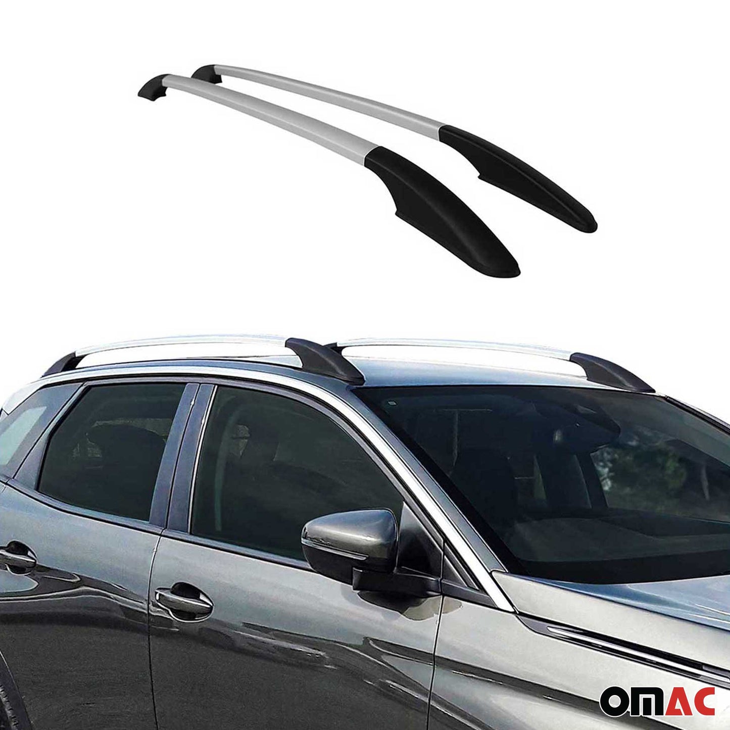 Dachreling Relingträger für Fiat Panda 2003-2012 Aluminium Silber 2 tlg OMAC DE