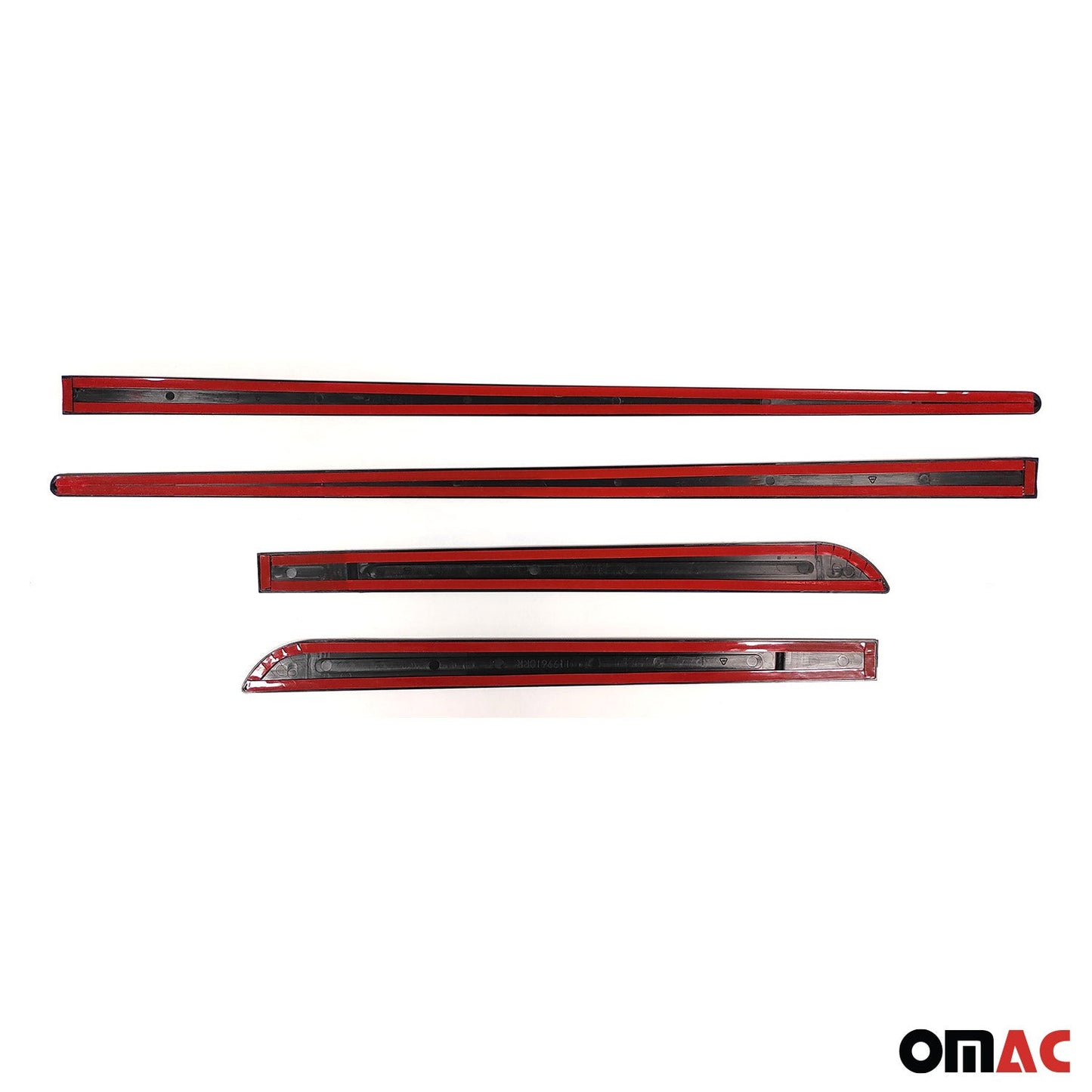 Seitentürleiste Türschutzleiste Universal Polypropylene Schwarz Chrome 4x OMAC DE