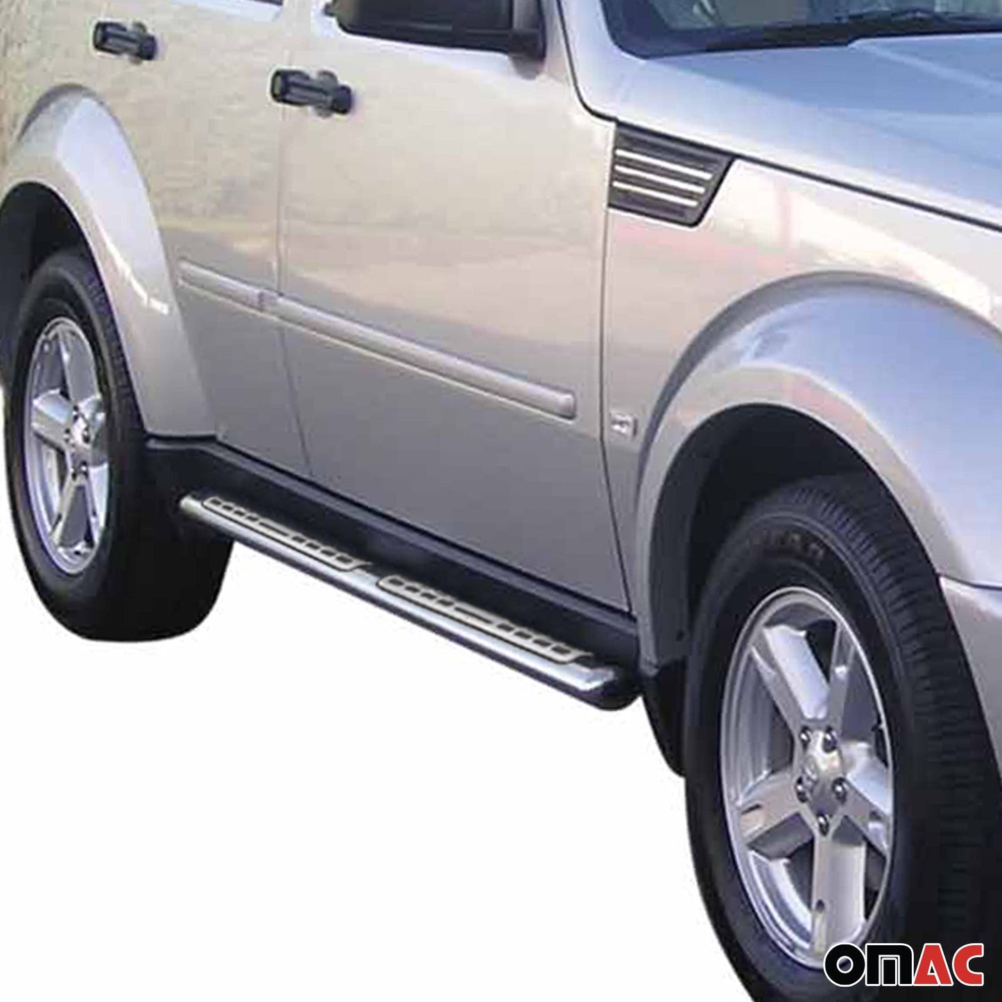 Edelstahl Seitenschweller Schwellerrohre für Dodge Nitro 2006-2011 Silber OMAC DE