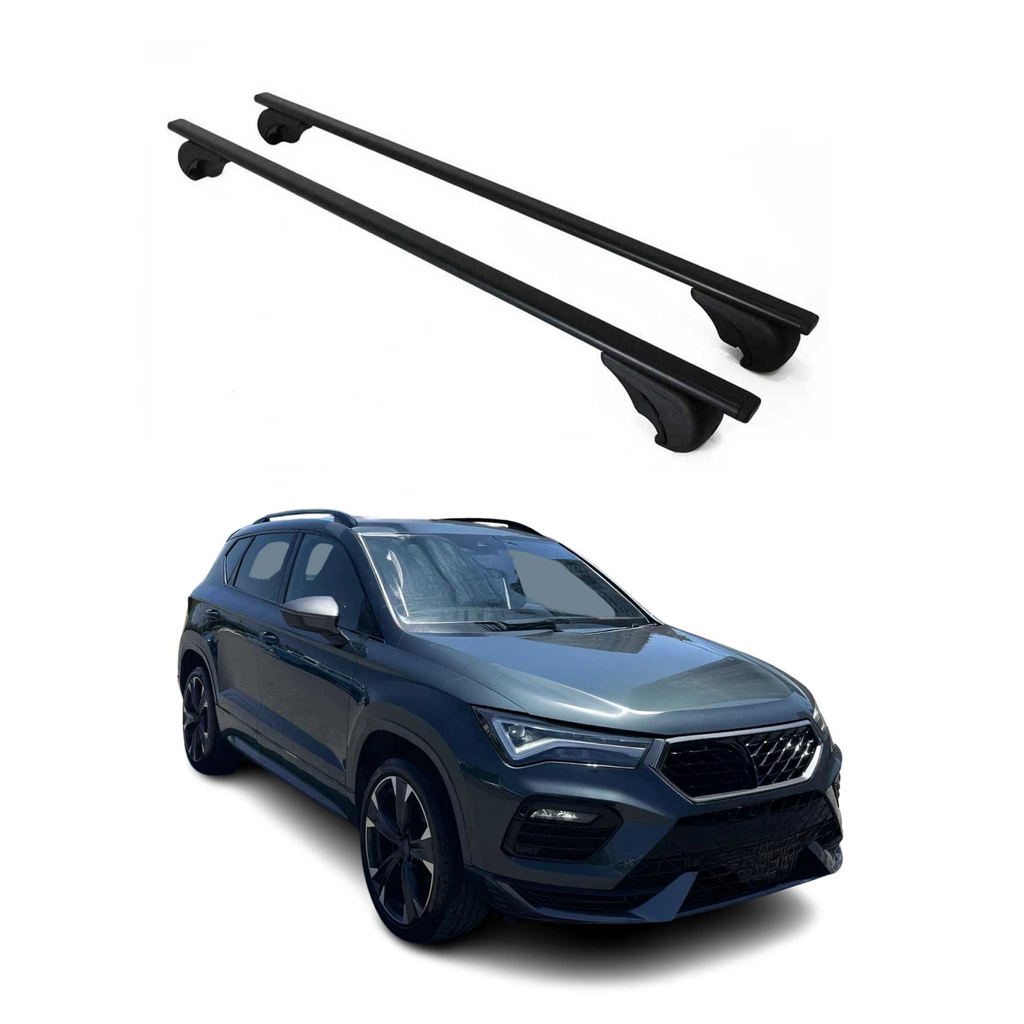 Dachträger Grundtäger für Cupra Ateca 2018-2025 75kg Metall Schwarz 2 tlg OMAC DE