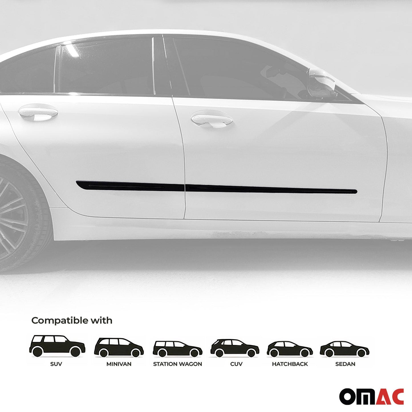 Seitentürleiste Türleisten Türschutzleisten für Renault Fluence ABS Chrom Matt OMAC DE