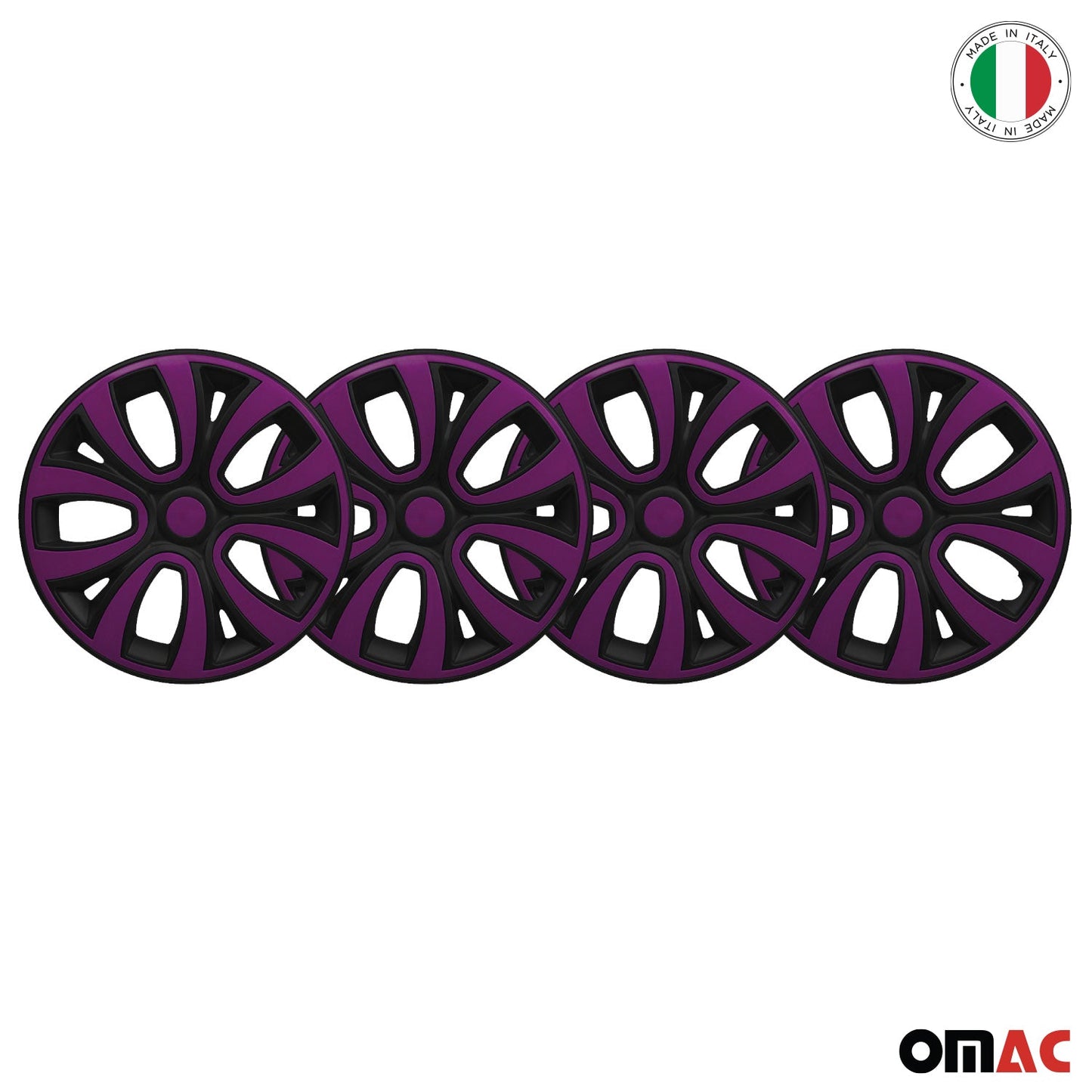 4x Radblenden Radkappen Radzierblenden 16" Zoll Schwarz Lila OMAC DE