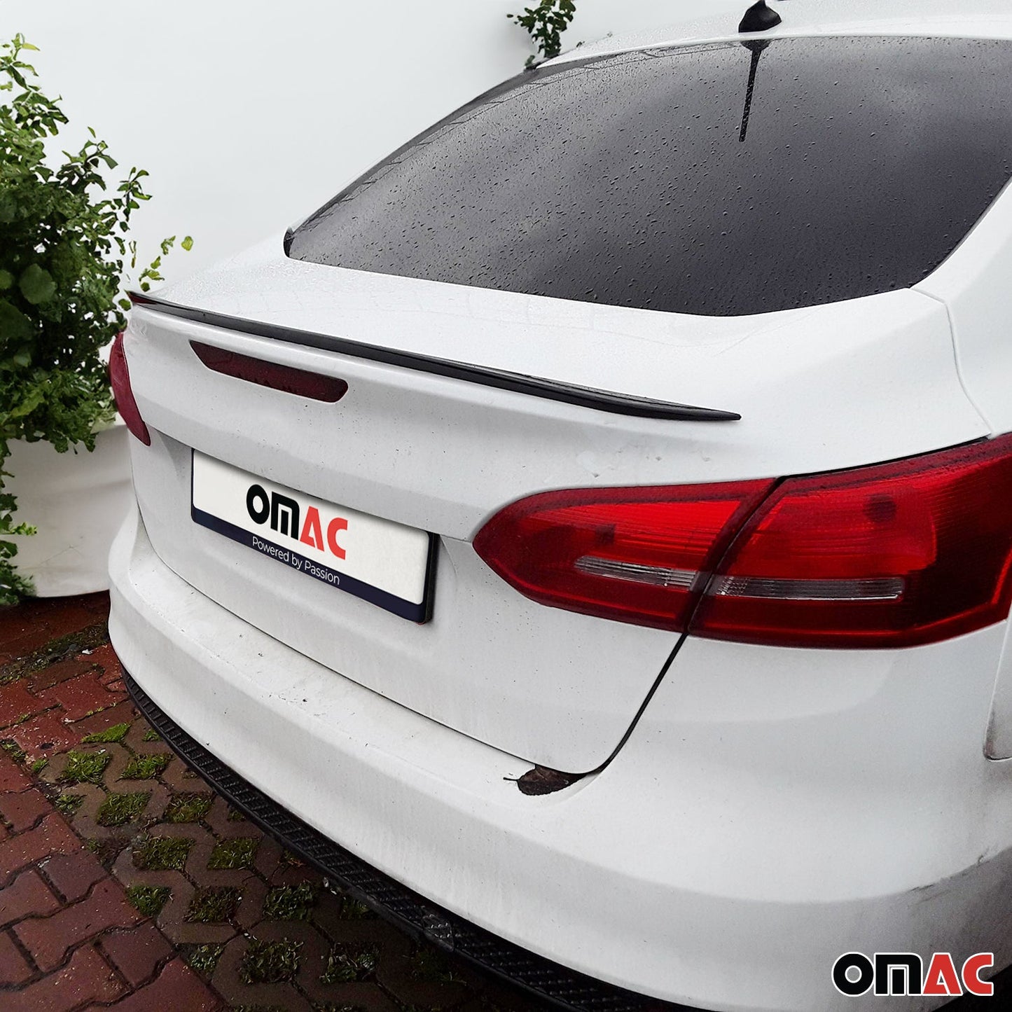Heckspoiler Heckflügel Hecklippe für Ford Focus 2011-2015 Oben ABS Schwarz 1tlg OMAC DE