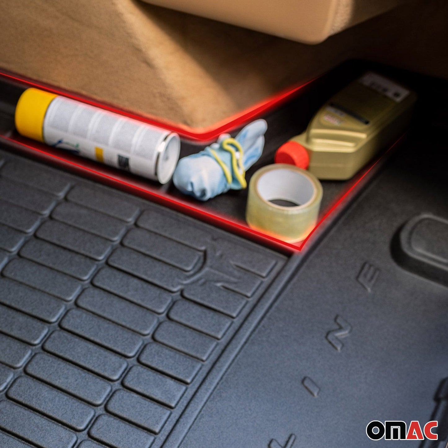 OMAC Gummi Kofferraumwanne für Ford Fiesta MK 5Tür 2017-2024 TPE Schwarz OMAC DE