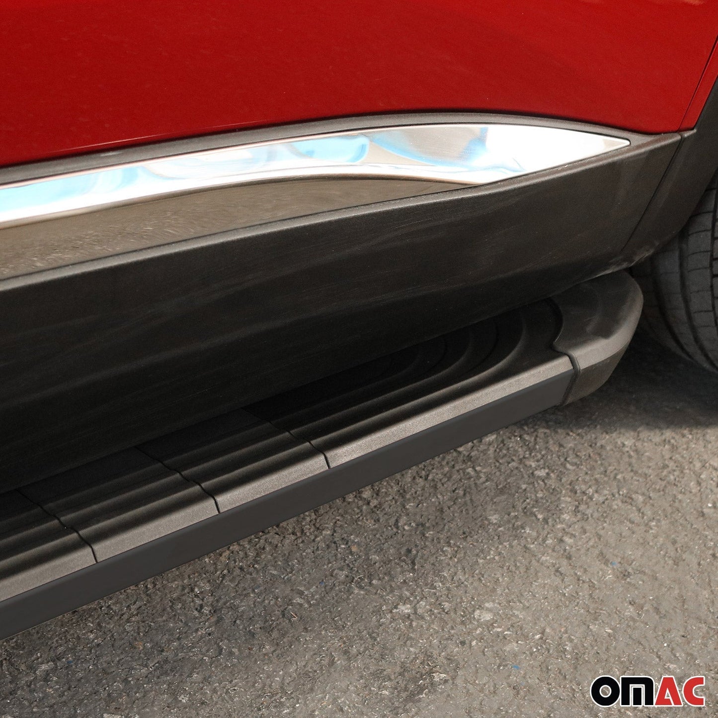 Trittbretter Seitenschweller für Honda CR-V 2001-2006 Aluminium Schwarz 2tlg OMAC DE