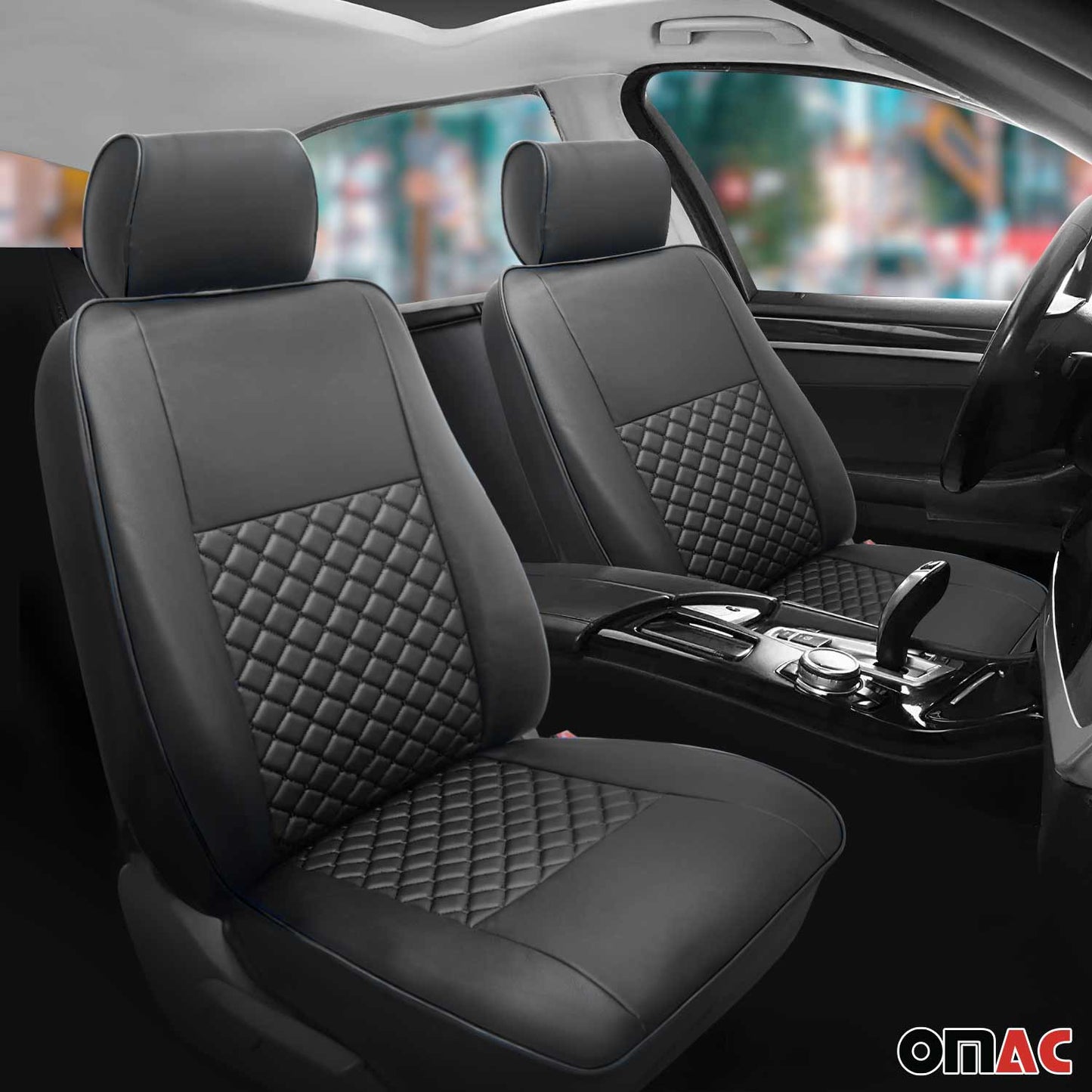 Sitzbezüge Schonbezüge für Mercedes Vito W447 2014-2025 Kunstleder Schwarz 1tlg OMAC DE