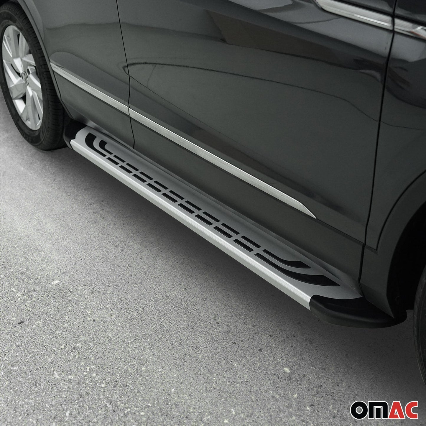 Trittbretter Seitenschweller Seitenbretter für Honda CR-V 2012-2019 Alu Grau OMAC DE