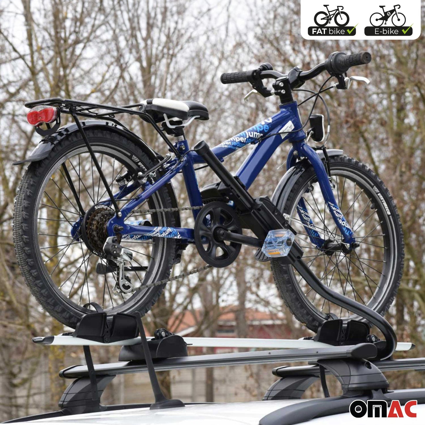 2x Farad Fahrradträger bis 25 kg ABE P-Style Dachfahrradträger EBike FatBike OMAC DE