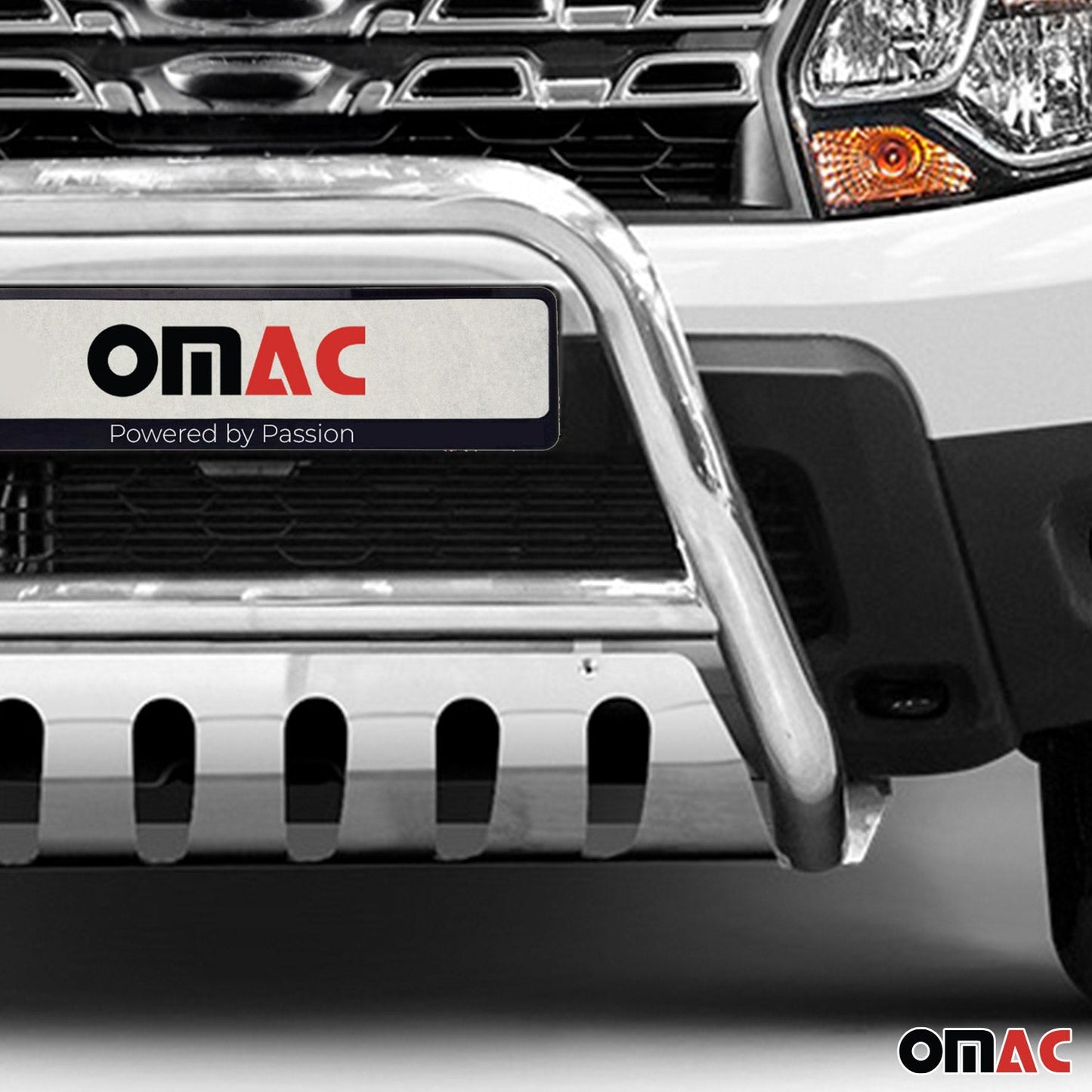 Frontbügel Frontschutzbügel für Dacia Duster 2010-2018 ABE Stahl Silber Glänzend OMAC DE