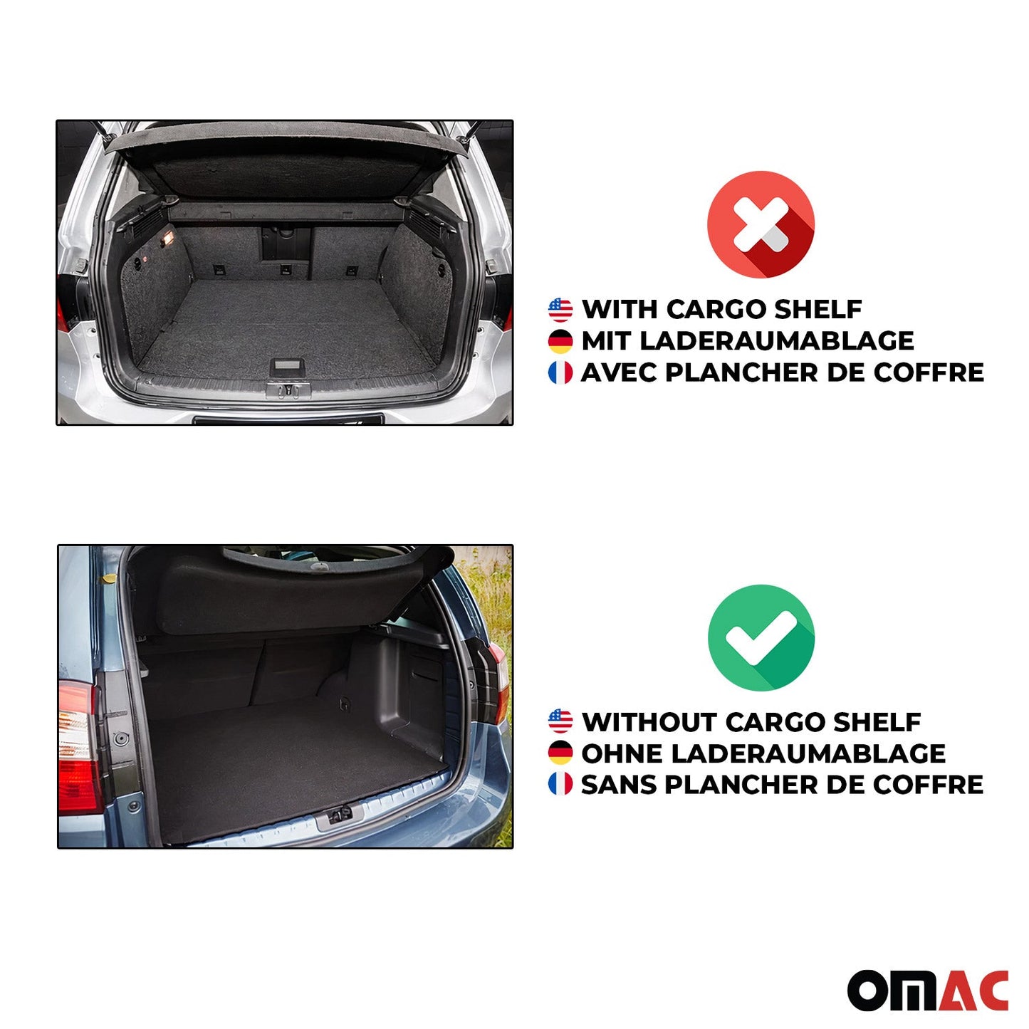OMAC Gummi Kofferraumwanne für Honda Civic VII 2000-2005 Schrägheck TPE Schwarz OMAC DE