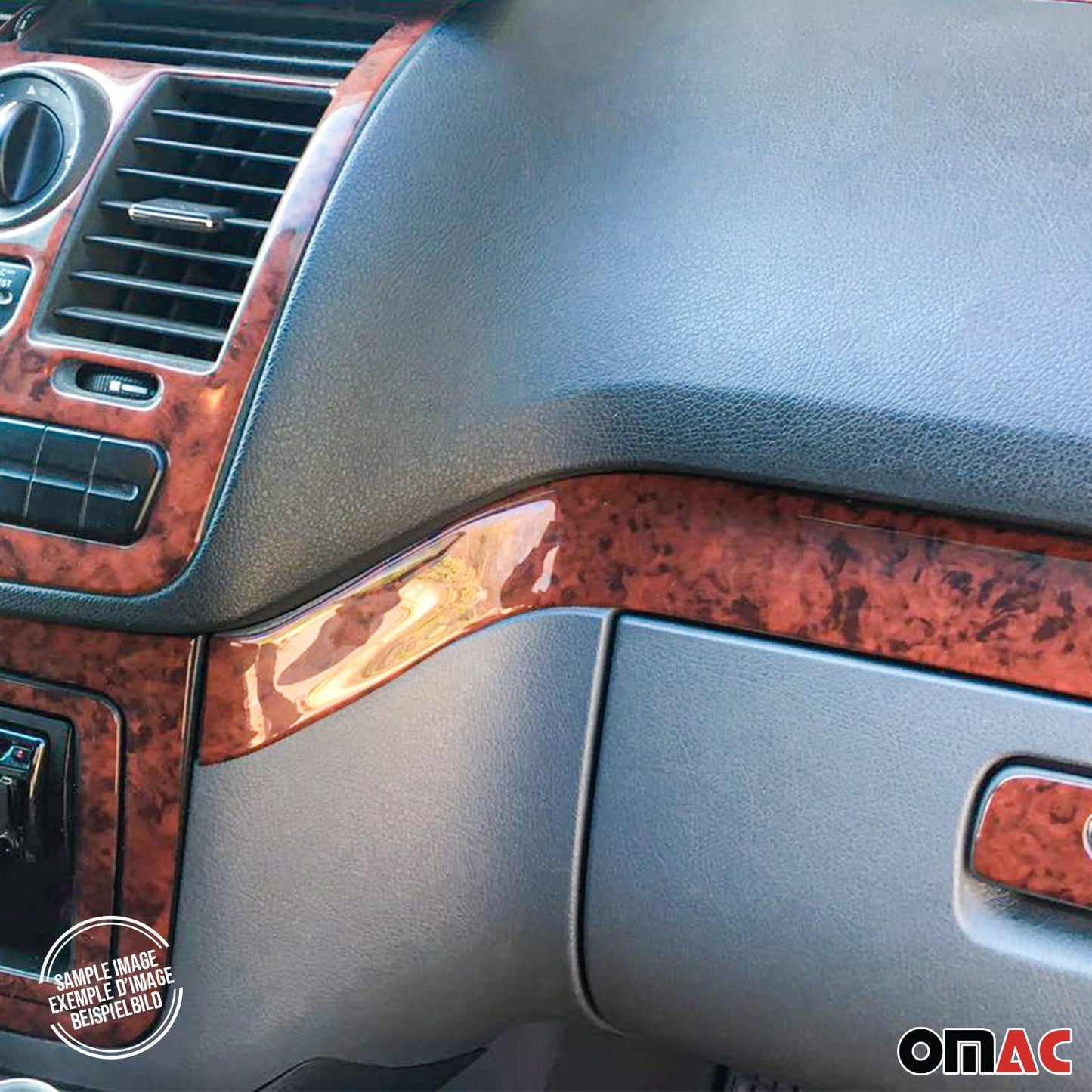 Mittelkonsole Cockpit Dekor für Passat 3B 1996-2005 26tlg Wurzelholz Optik OMAC DE