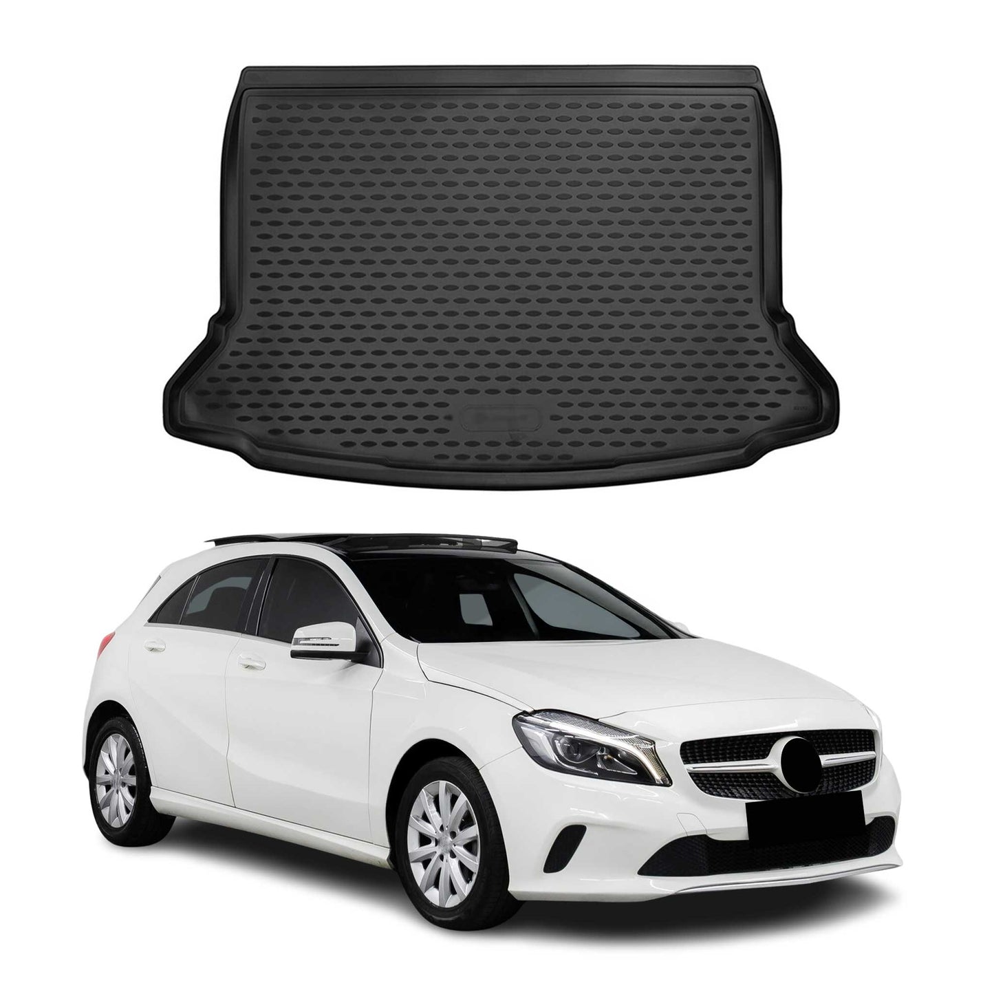 Kofferraummatte Kofferraumwanne für Mercedes A Klasse W176 2012-2018 Schwarz OMAC DE
