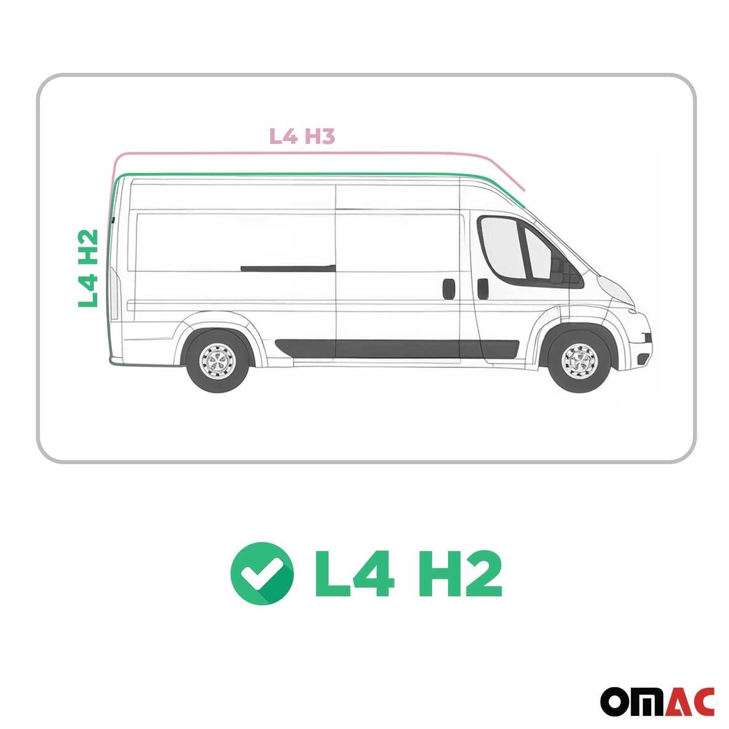2006-2025 Fiat Ducato III Dachträger Gepäckträger H2 & L4 Langer Alu Grau