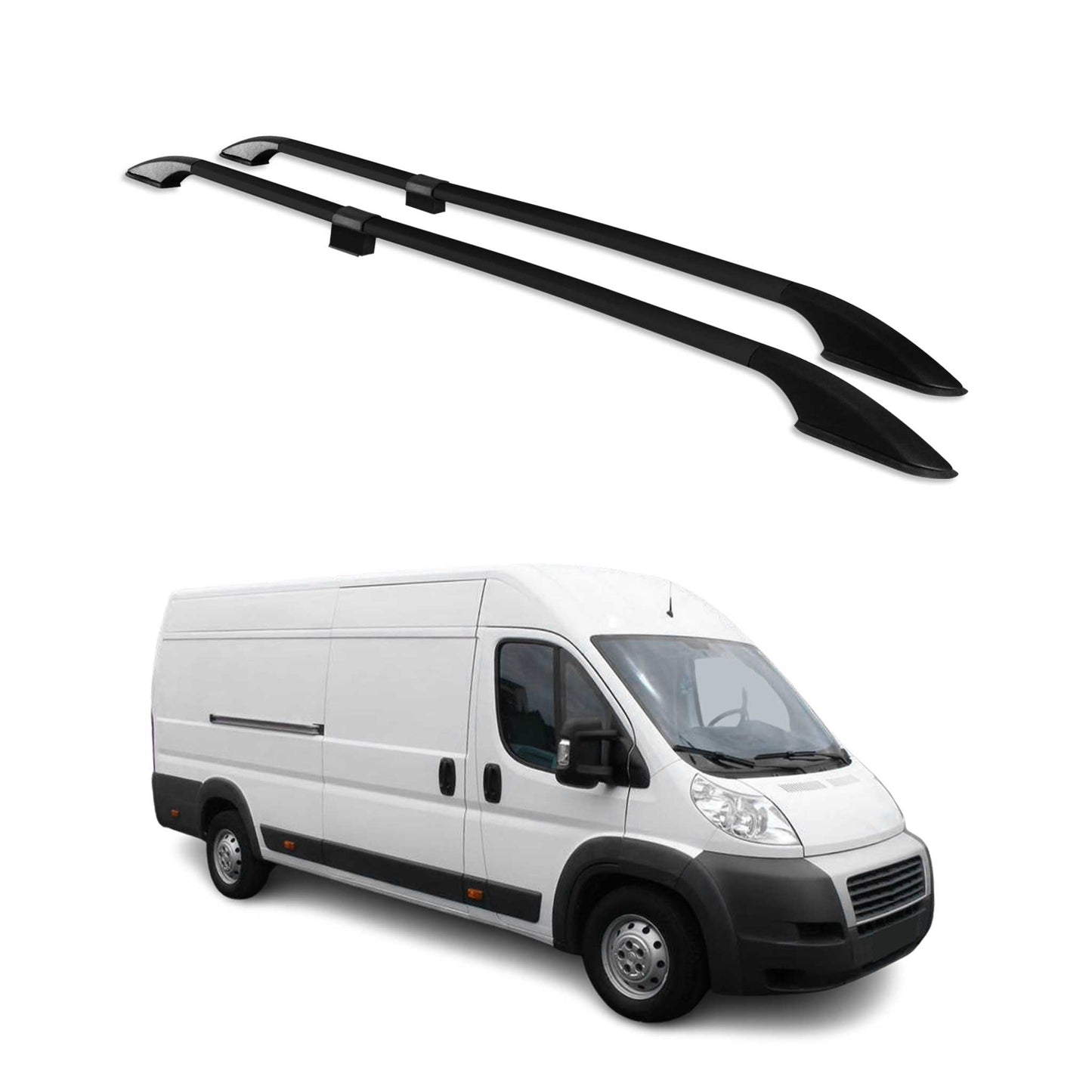 2006-2025 Fiat Ducato III Dachträger Gepäckträgern H2 & L4 Langer Alu Schwarz