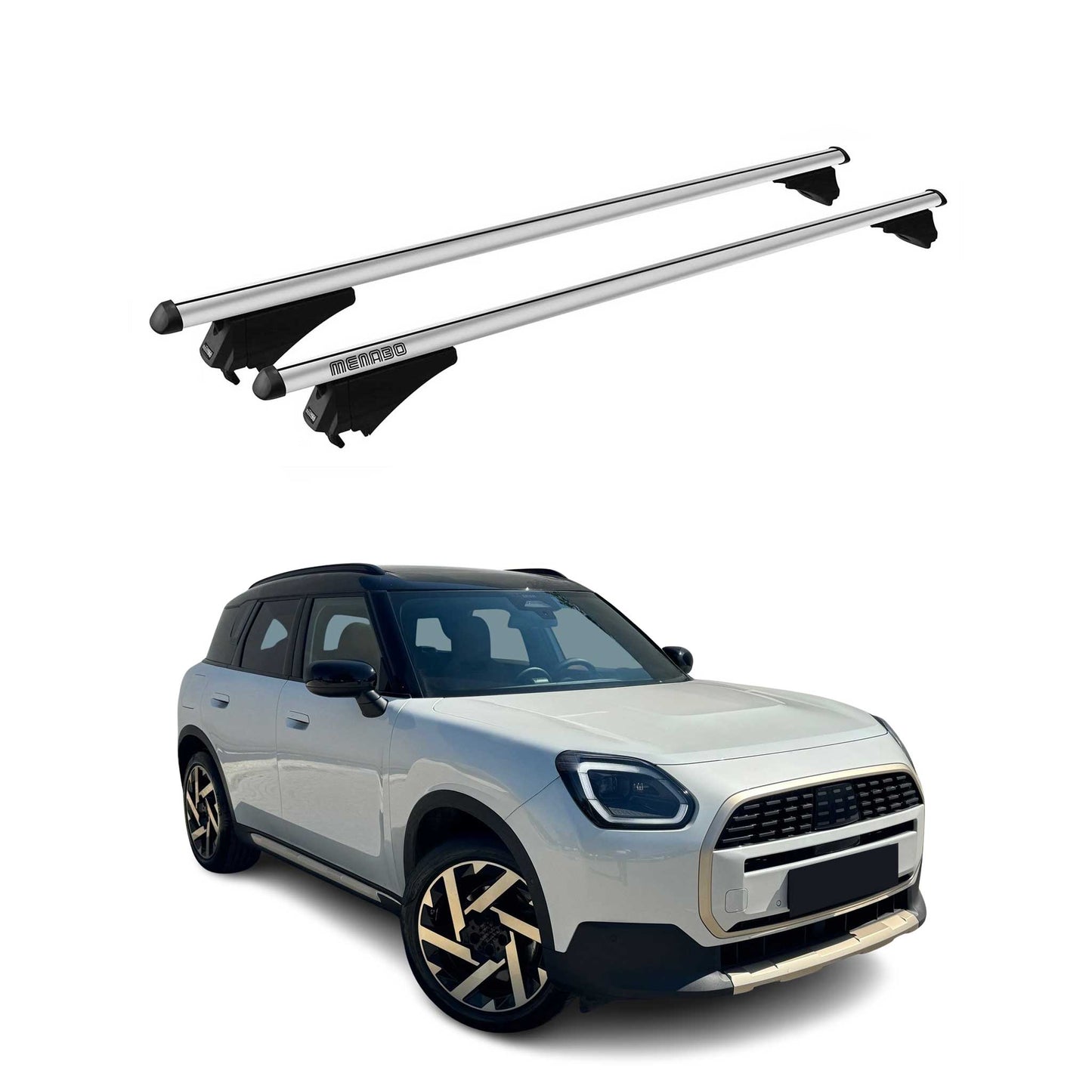 2024-2025 Mini Countryman U25 Menabo Grundträger Dachträger Aluminium Grau 2x OMAC DE