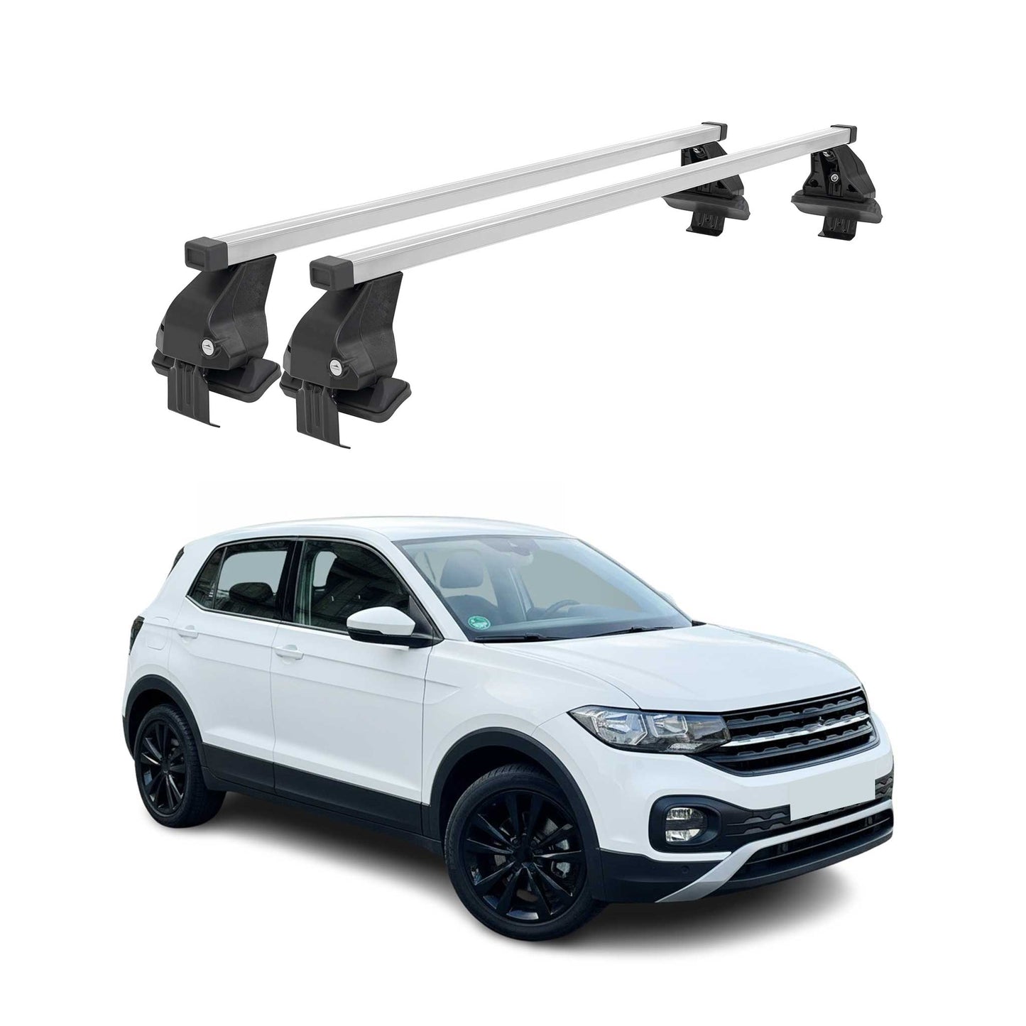 Menabo Dachträger Grundträger für VW T-Cross 2018-2025 Stahl Grau 2tlg OMAC DE