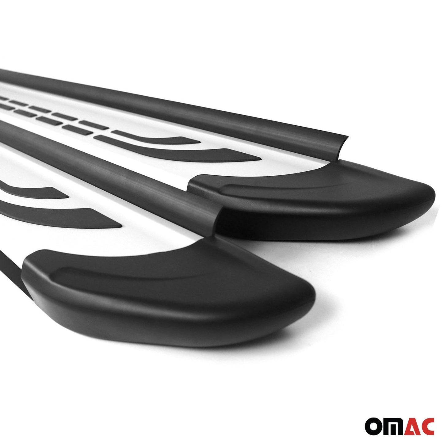 Trittbretter Seitenschweller für Citroen C4 X 2022-2025 Silber Schwarz 2 tlg OMAC DE
