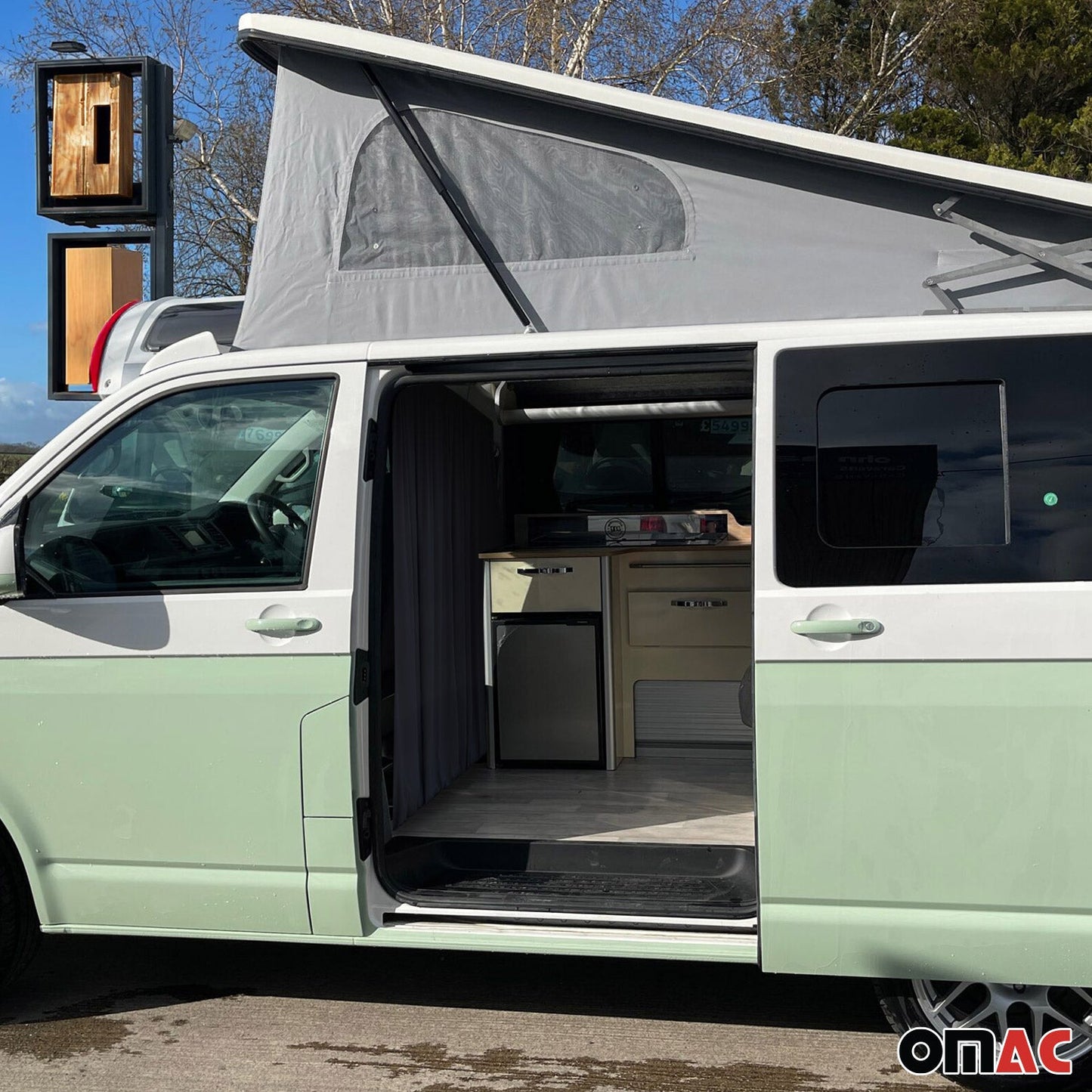 Autogardinen Fahrerhaus Maß Gardinen Camping Sonnenschutz Schwarz 160x180 OMAC DE