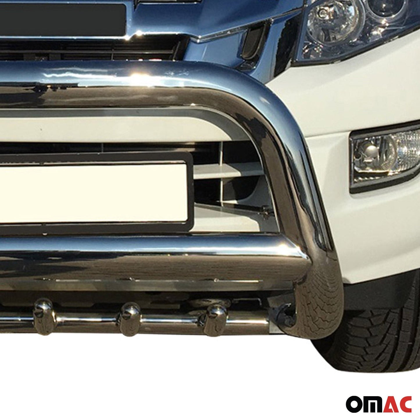 Frontschutzbügel für Isuzu D-Max 2012-2019 ø76 Stahl EG-Typgenehmigung Silber OMAC DE