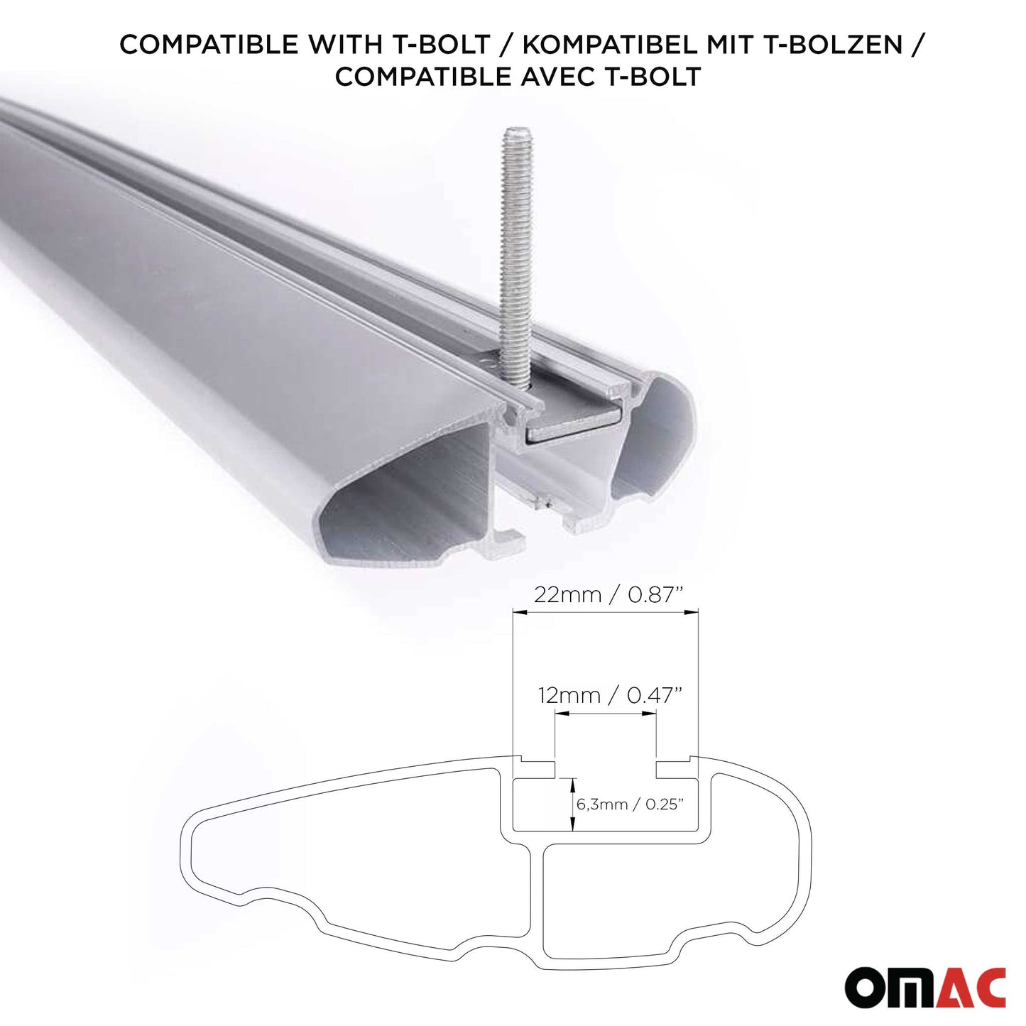 2006-2015 Ford Galaxy Dachträger Grundträger Silber Alu 2 tlg OMAC DE