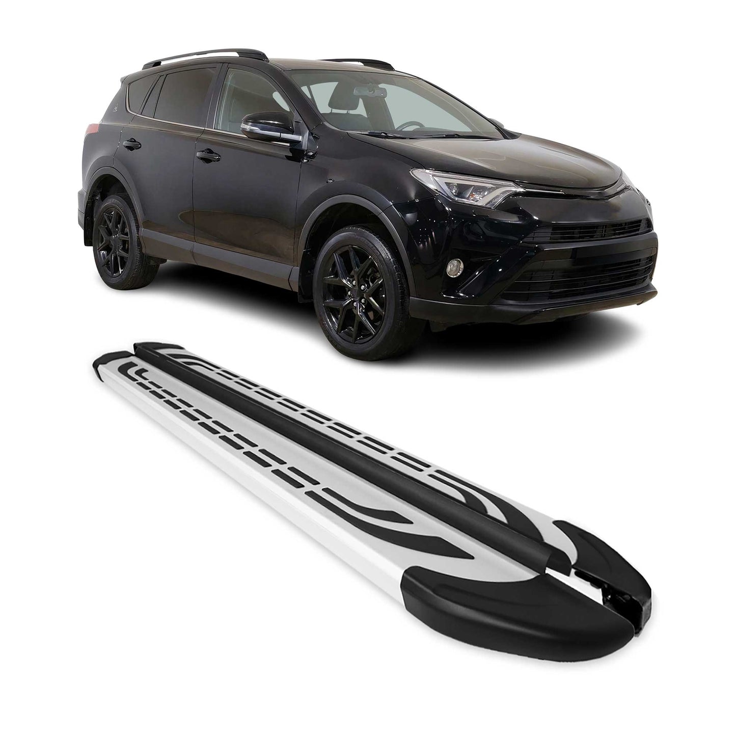 Trittbretter Seitenschweller für Toyota RAV4 Hybrid 2018-2025 Silber 2 tlg