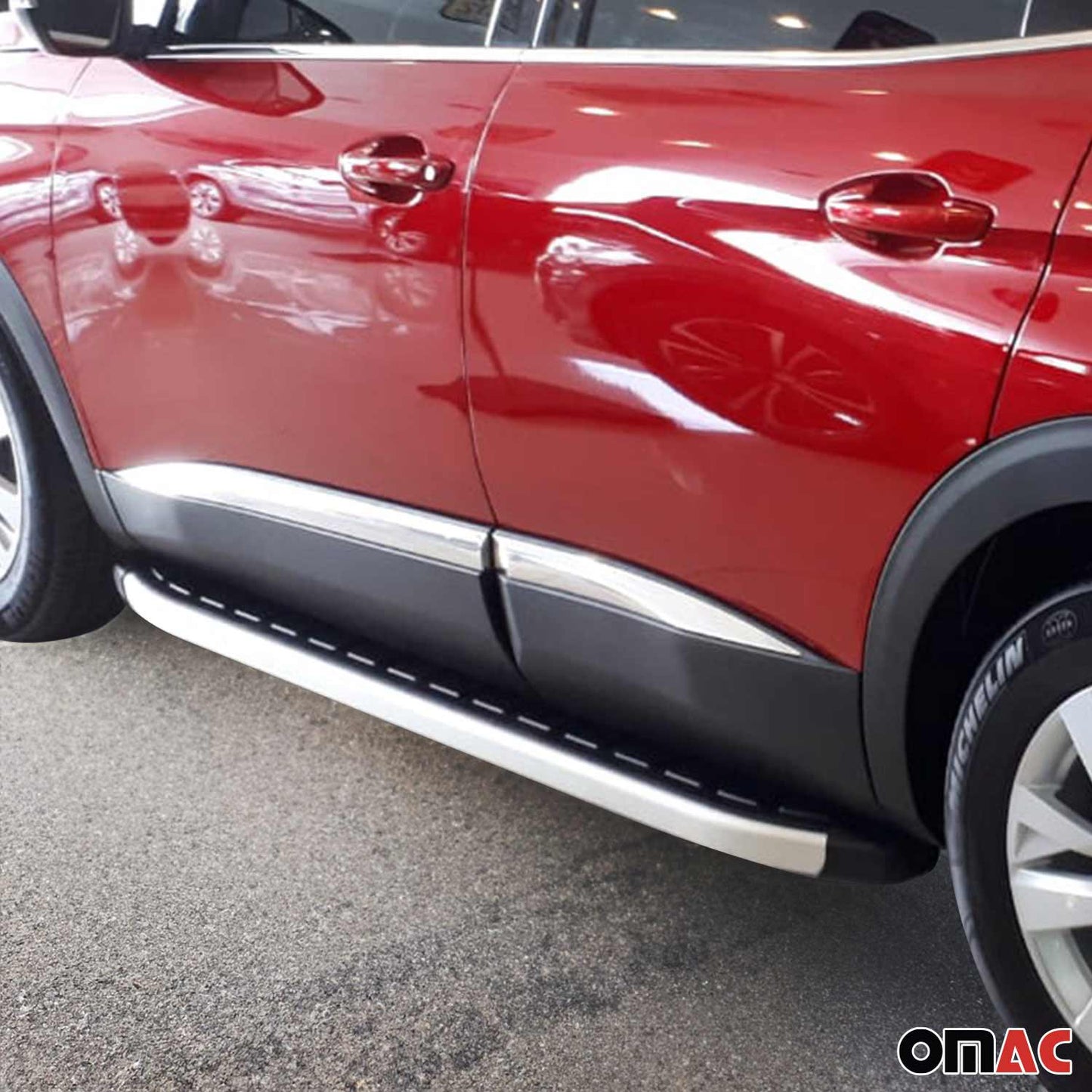 Seitentürleiste Türschutzleiste für Peugeot 3008 Active P84 2016-2025 Chrom 4x OMAC DE