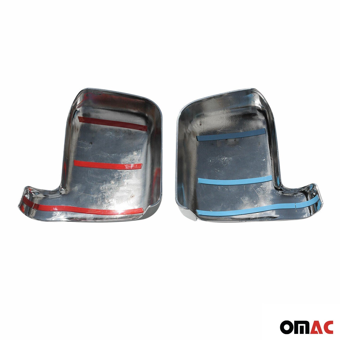 Spiegelkappen Spiegelabdeckung für Ford Connect 20002-2009 Chrom ABS Dunkel 2tlg OMAC DE