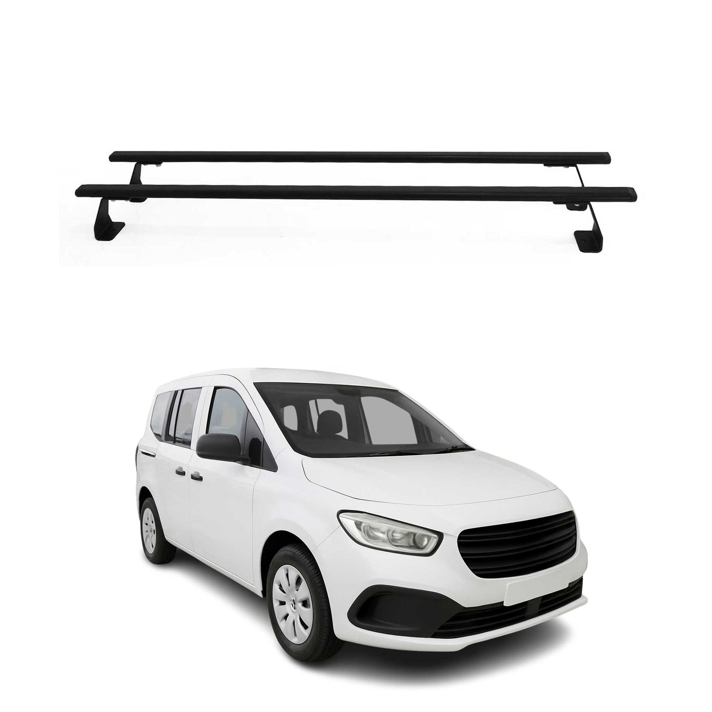 Dachträger Grundtäger für Mercedes Citan W420 2021-2025 75kg Stahl Schwarz 2 tlg OMAC DE