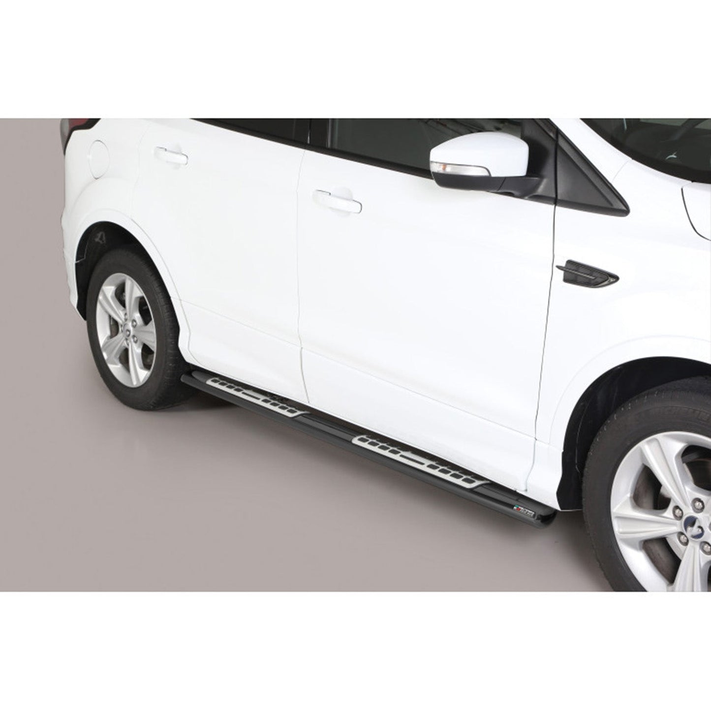 Edelstahl Seitenschweller Schwellerrohre für Ford Kuga II FL 2017-2019 Schwarz OMAC DE