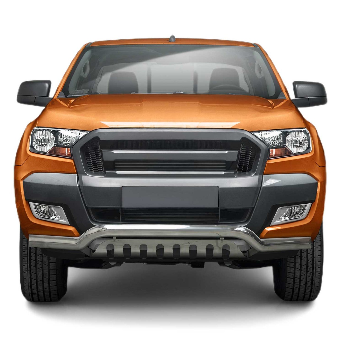 Frontbügel Frontschutzbügel für Ford Ranger 2016-2022 Stahl ABE Silber OMAC DE