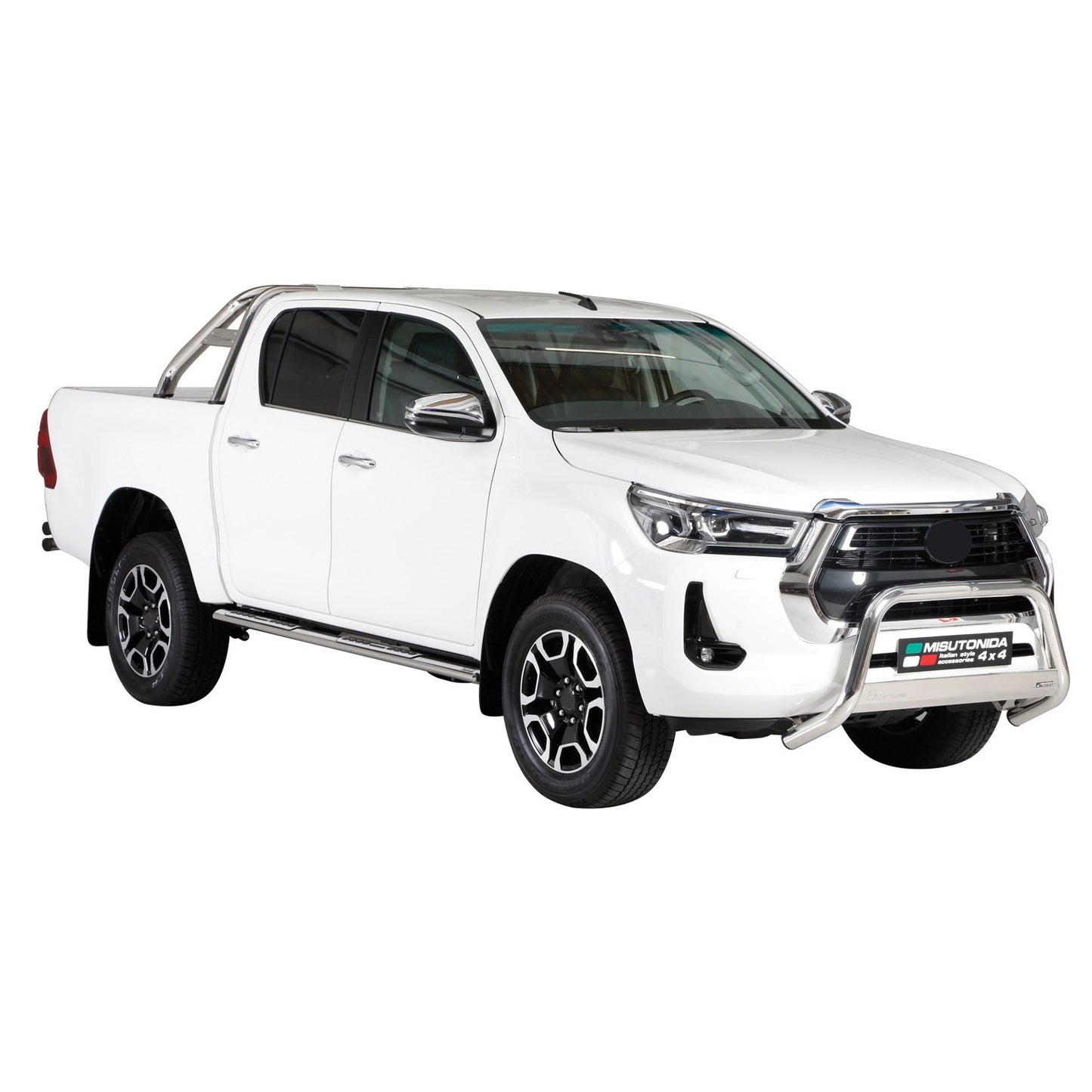 Frontbügel Frontschutzbügel für Toyota Hilux 2021-2025 Silber Schutz ø63mm Stahl OMAC DE