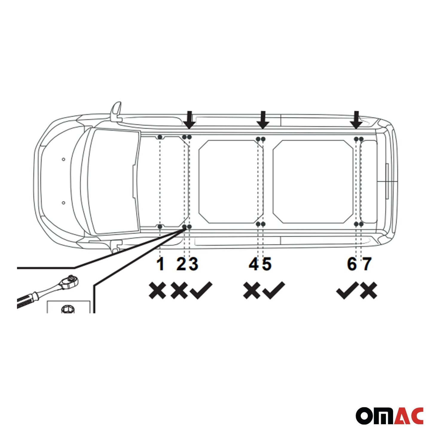 Dachreling Relingträger für Volkswagen Transporter T7 2024-2025 Schwarz L2 2 tlg OMAC DE