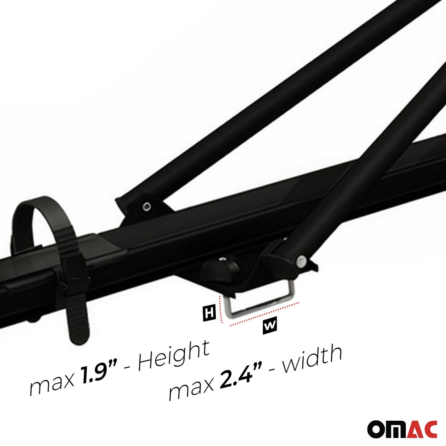 2x Fahrradträger Dachfahrradträger bis 17kg Aluminium Schwarz Fahrradhalter OMAC DE
