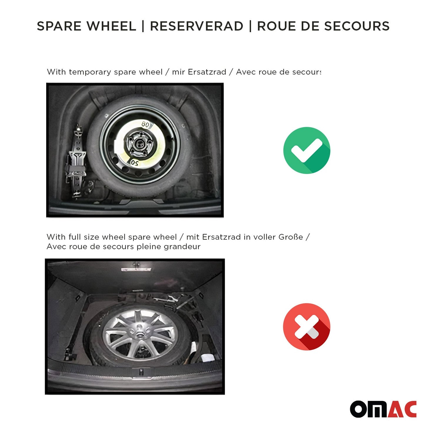 OMAC Gummi Kofferraumwanne für Volvo V40 2012-2019 TPE Laderaumwanne Schwarz OMAC DE