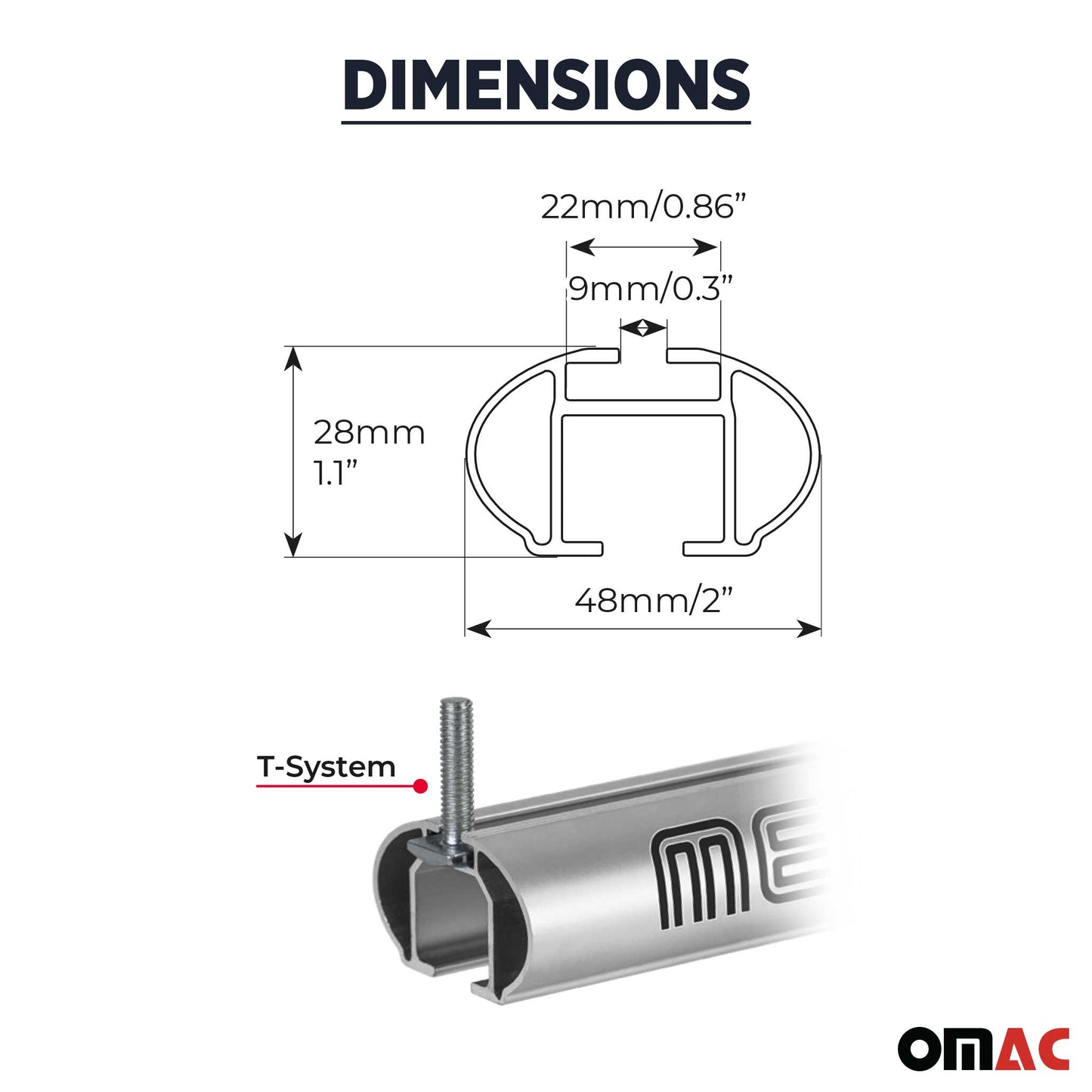 2024-2025 Mini Countryman U25 Menabo Grundträger Dachträger Aluminium Grau 2x OMAC DE