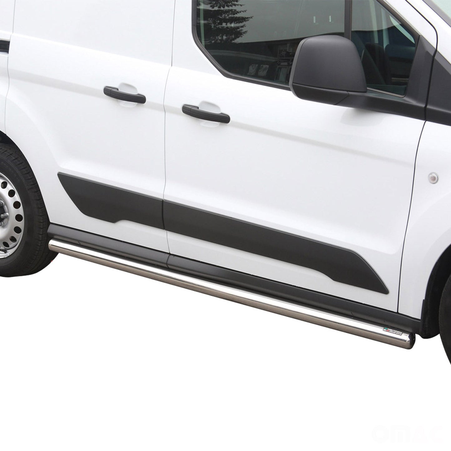 Stahl Seitenschweller Schwellerrohre für Ford Connect 2014-2021 Silber L1 Kurzer OMAC DE