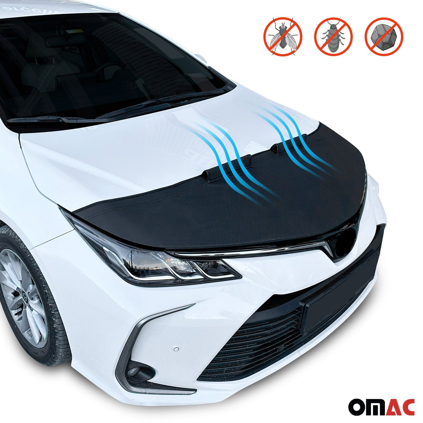 Haubenbra Steinschlagschutz Bonnet Bra für Ford Kuga 2013-2016 Carbon Optik Halb OMAC DE