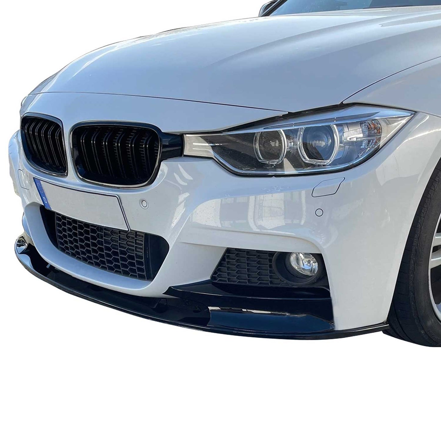 JOM Frontspoiler Lippe Stoßstange für BMW F30 F31 2011-2019 schwarz glänzend OMAC DE