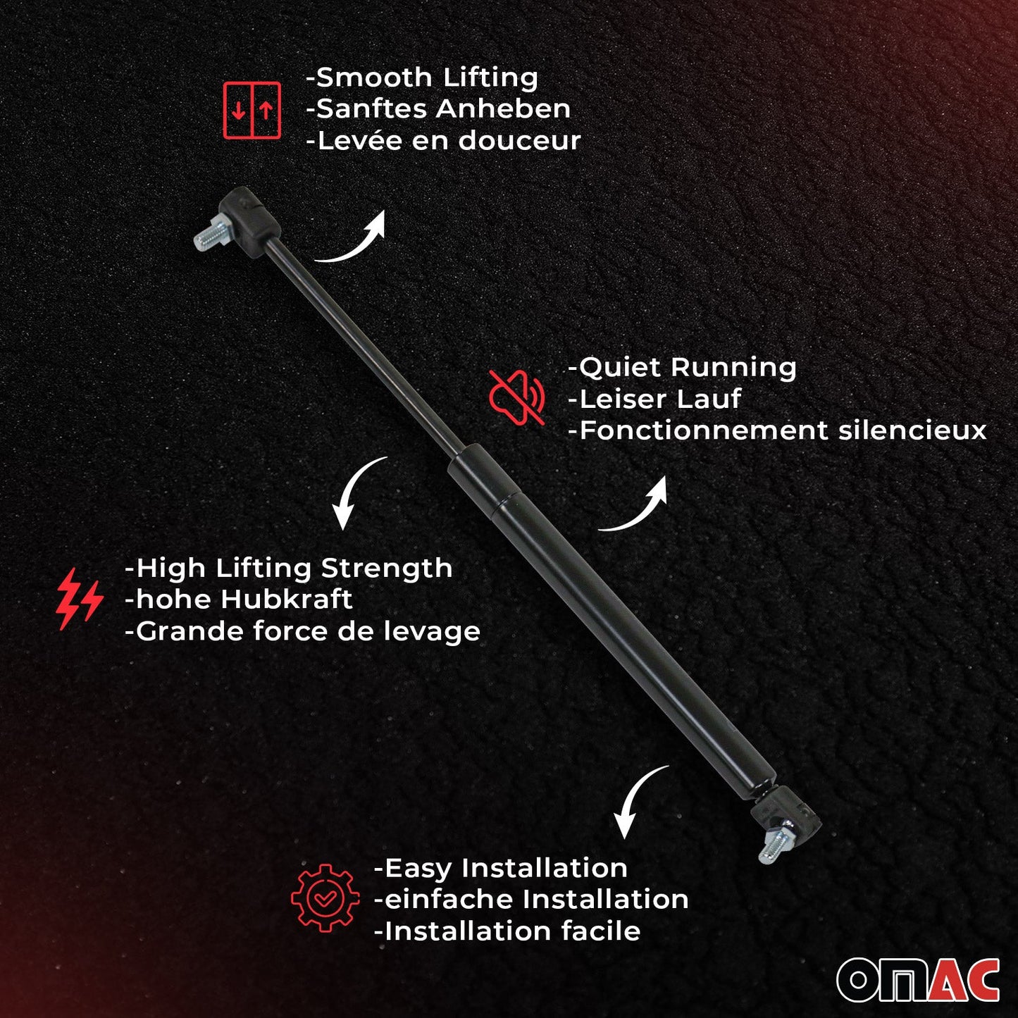Gasdruckdämpfer Heckklappendämpfer Dämpfer für BMW 7er E65 E66 E67 2001-2009 2x OMAC DE