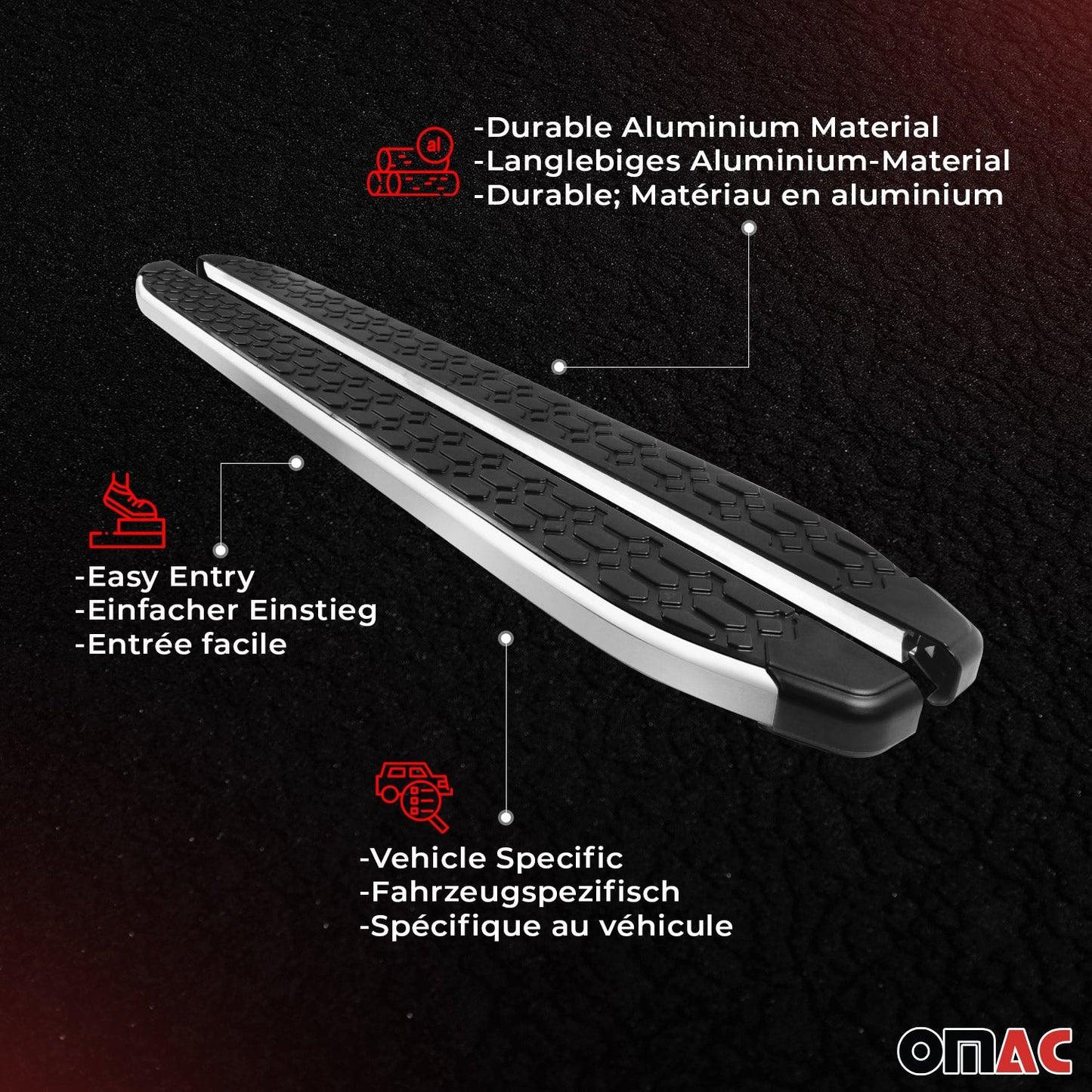 Trittbretter Seitenschweller Schweller für Seat Arona 2017-2025 Schwarz 2 tlg - autoseifert.com