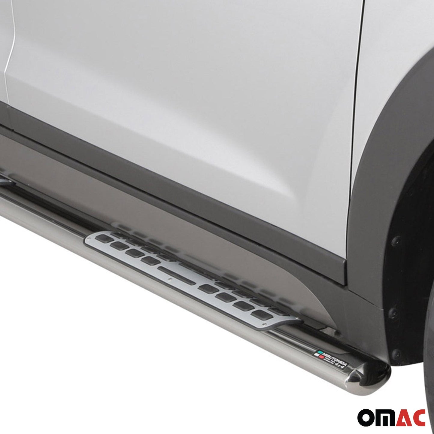 Edelstahl Seitenschweller Schwellerrohre für Hyundai Tucson 2015-2018 Silber OMAC DE